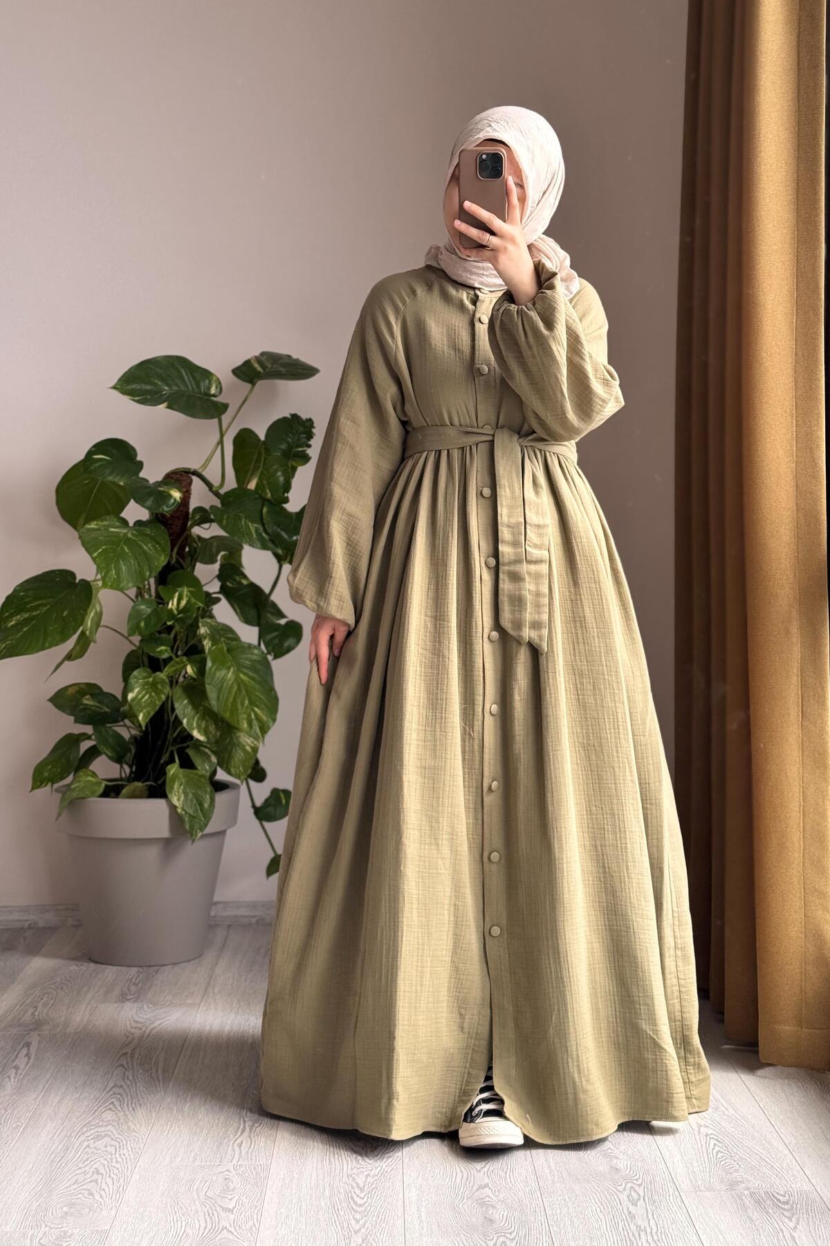 ANDE  Müslin Ferace- Ihlamur - Görsel 7