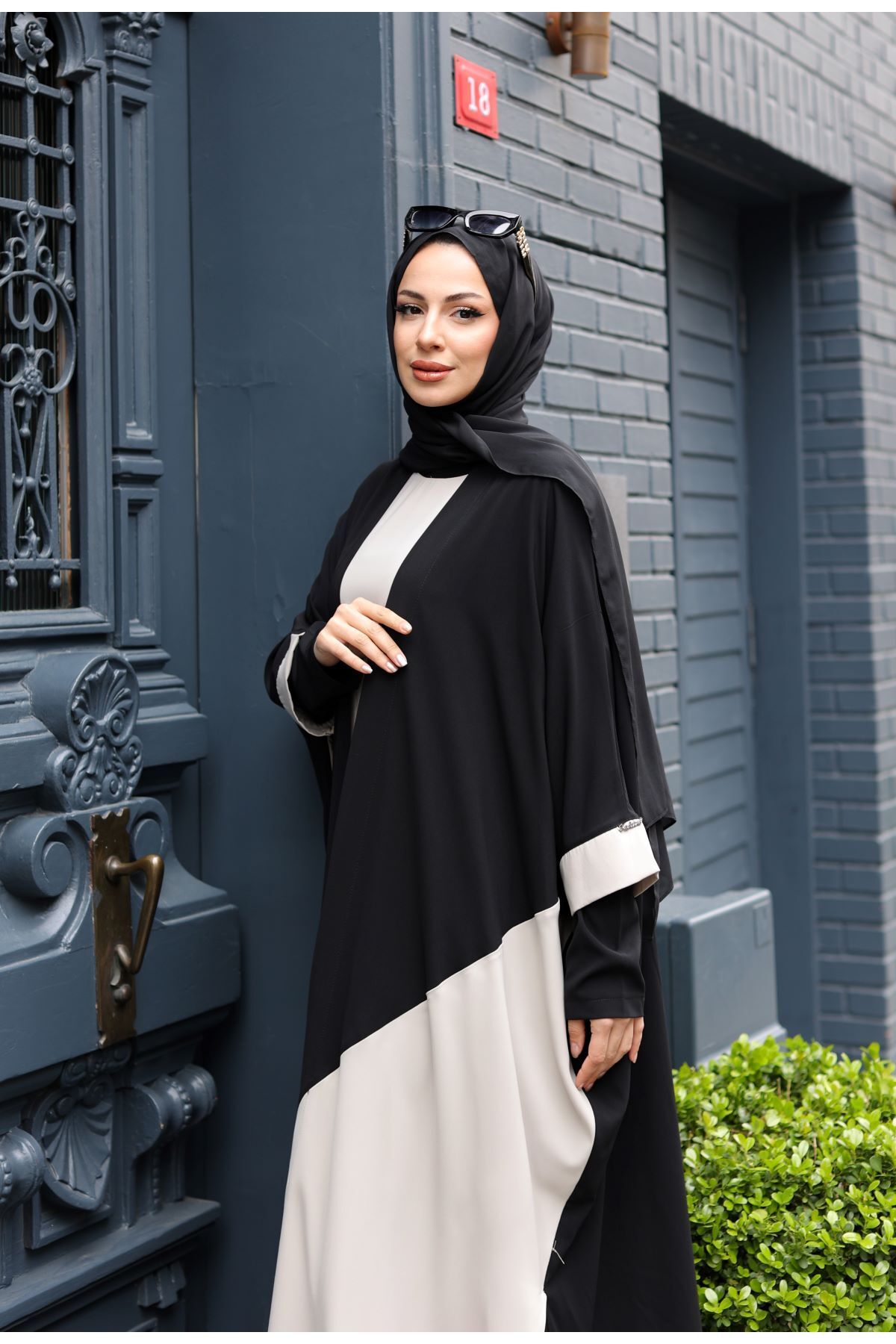 KADEEM-Almila Medina Silk Dress & Kimono Ecru- 1003 7