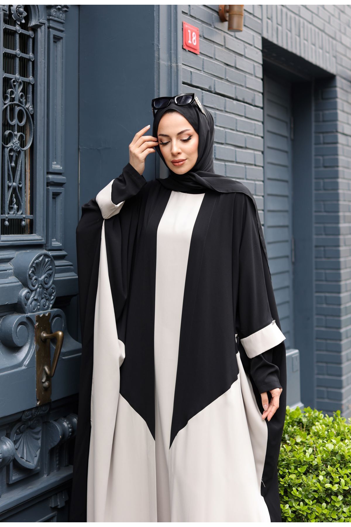 KADEEM-Almila Medina Silk Dress & Kimono Ecru- 1003 6
