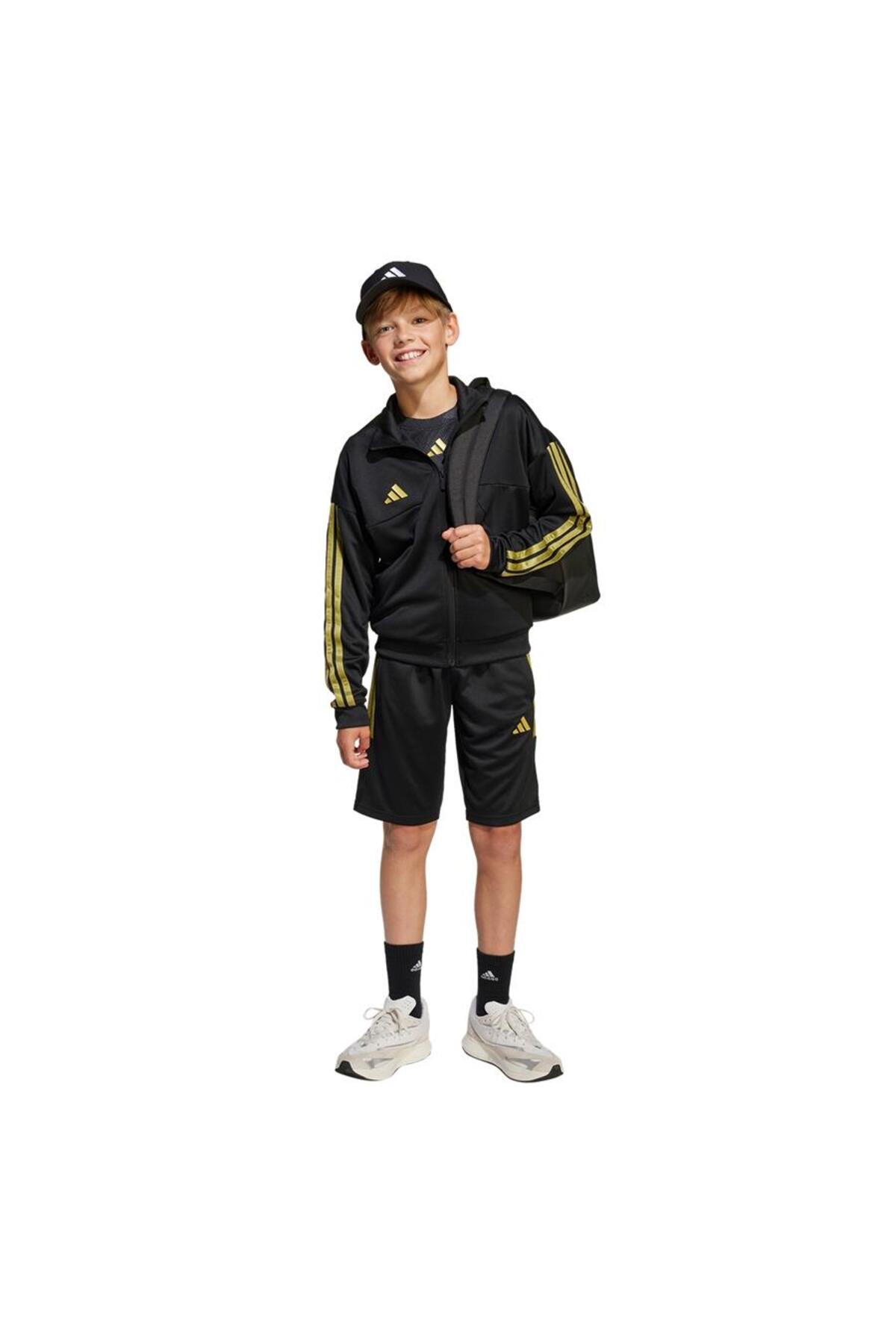 adidas Unisex Çocuk Siyah Ceket J HOT COF TTOP JI6185 fotoğrafı 3 (önizleme)