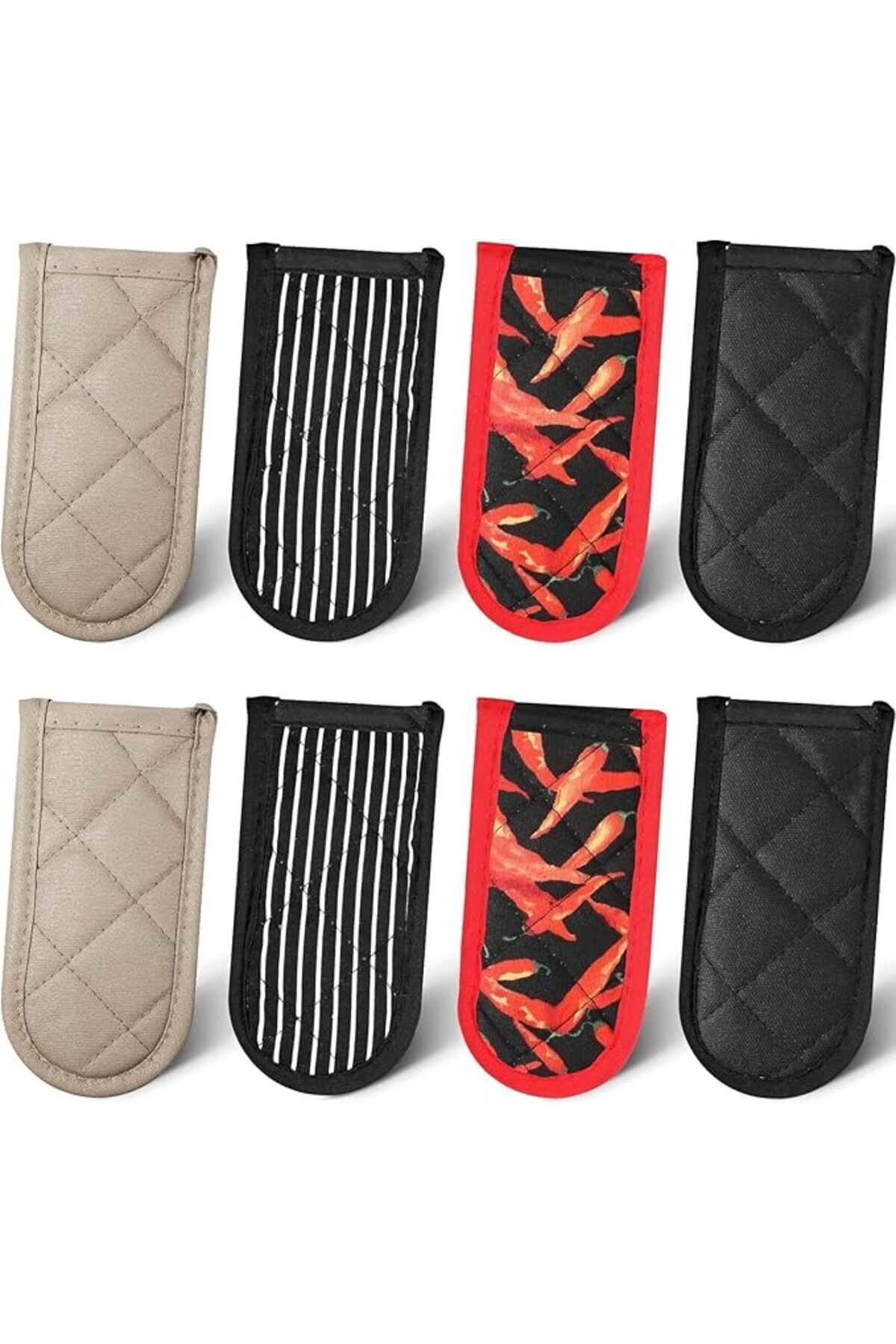 IKEA-8 PCS Cotton Pot Holders Set, Heat Resistant, Non-Slip, Machine Washable Pan Handle Sleeve 1