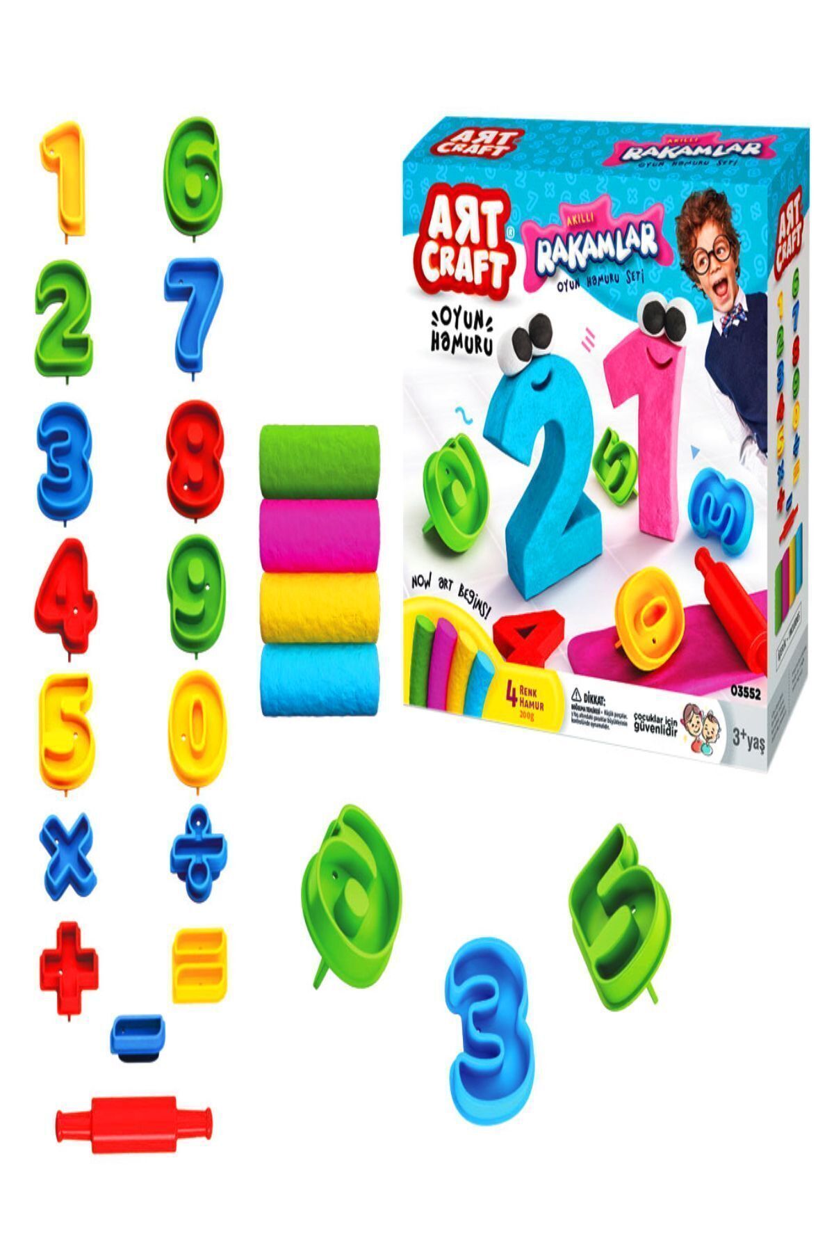 VARDEM OYUNCAK 3d Sayılar Ve Rakamlar Hamur Set 200 gr