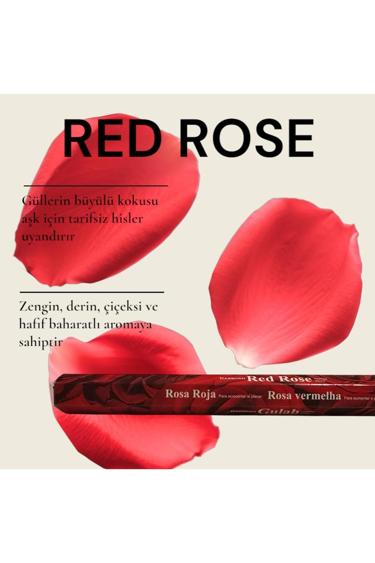 Hem Red Rose Kırmızı Gül Çubuk Tütsü 20 Çubuk