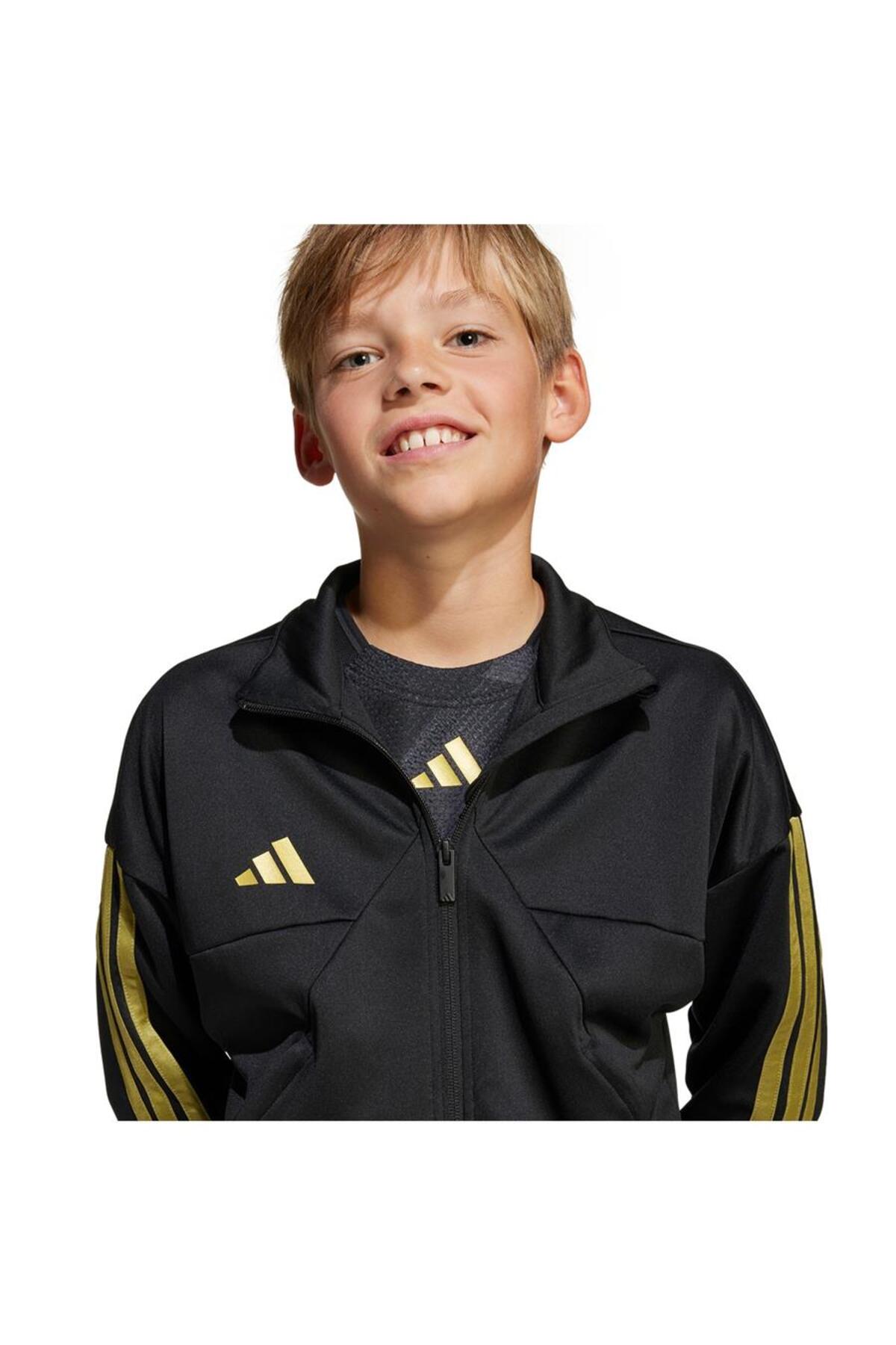 adidas Unisex Çocuk Siyah Ceket J HOT COF TTOP JI6185 fotoğrafı 5 (önizleme)