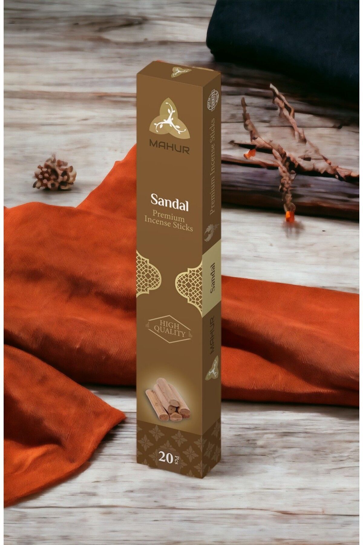 MAHUR SANDAL AĞACI KOKULU ÇUBUK TÜTSÜ, YERLİ ÜRETİM, 1 KUTU - 20 ÇUBUK