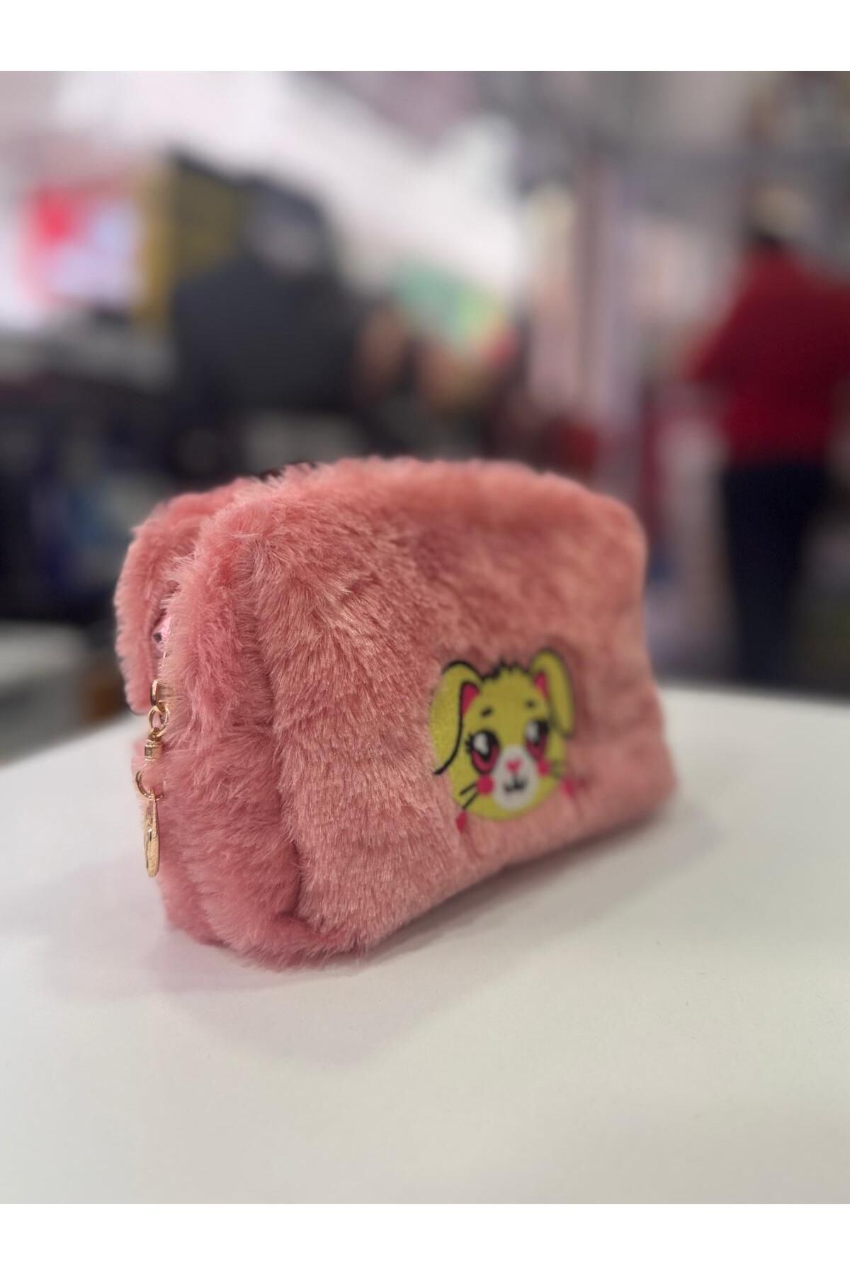 gift plus Günlük Makyaj Çantası Şık Tasarım-16x10x6,50 Cm Peluş