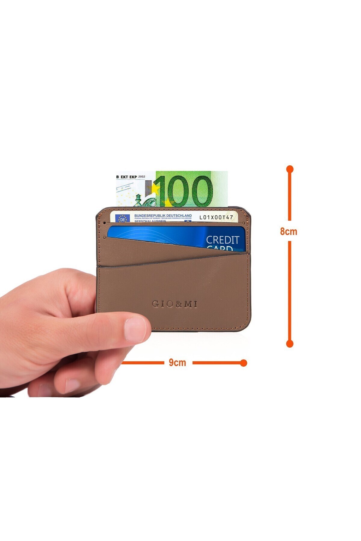 gio&mi-Boris Genuine Leather Men's Brown (Casual Model) Card Holder Business Card Holder 6