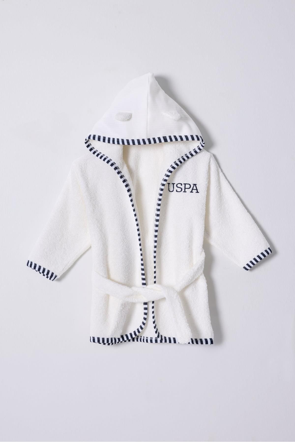 U.S. Polo Assn. %100 Pamuklu Erkek Bebek Bornozu