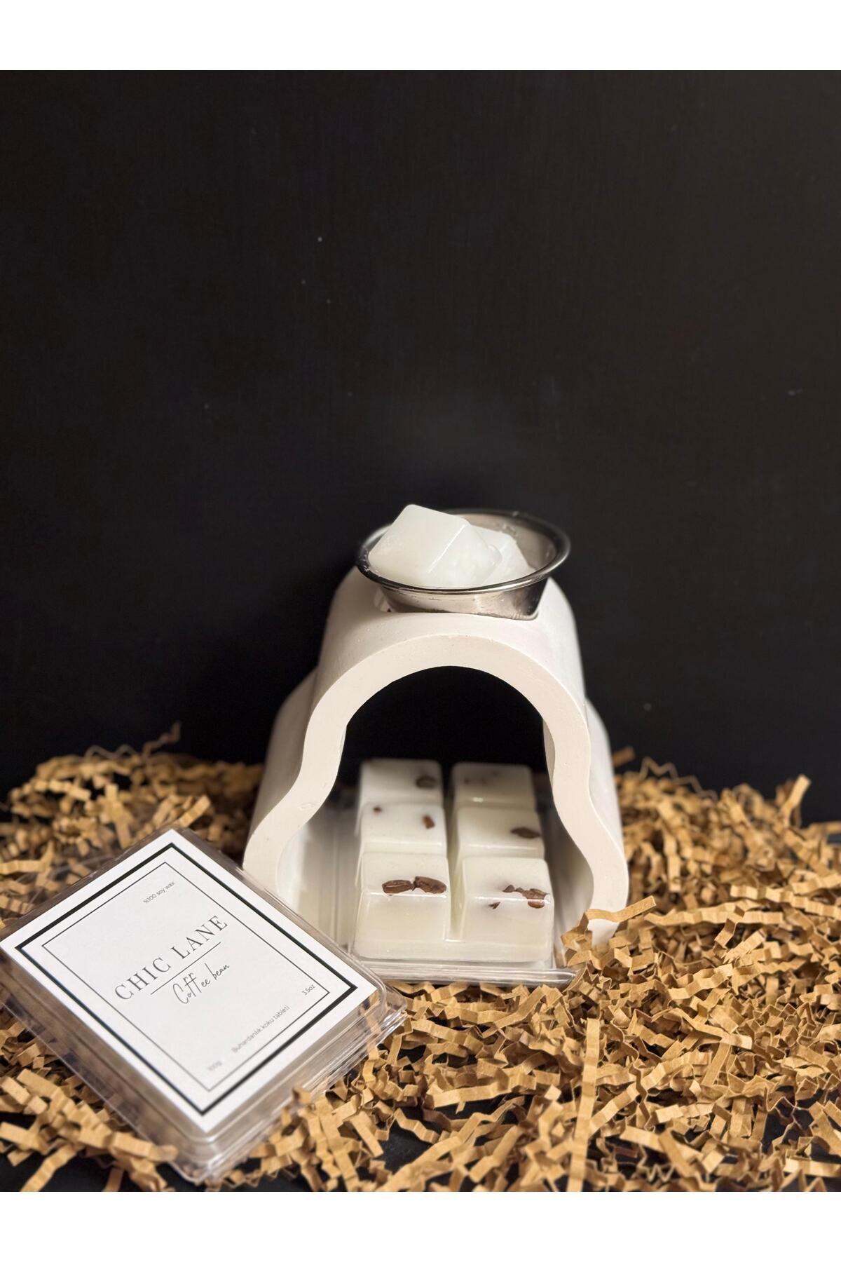 Chic lane Dogal taşlı Buhardanlık Ve Buhurdanlık Koku Tableti Soya Wax Melt Kahve kokusu