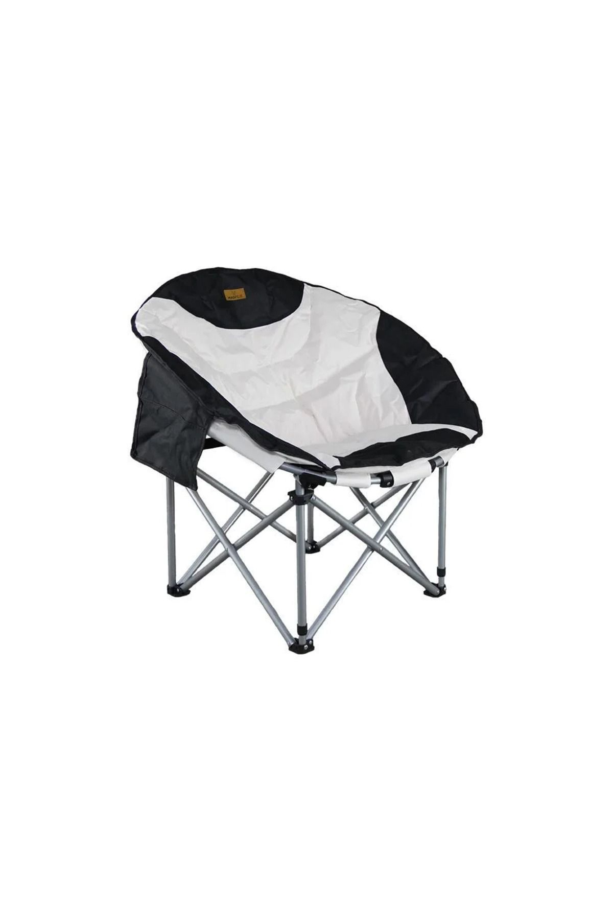 MADFOX Moonchair Deluxe Katlanır Kamp Sandalyesi Siyah/Gri