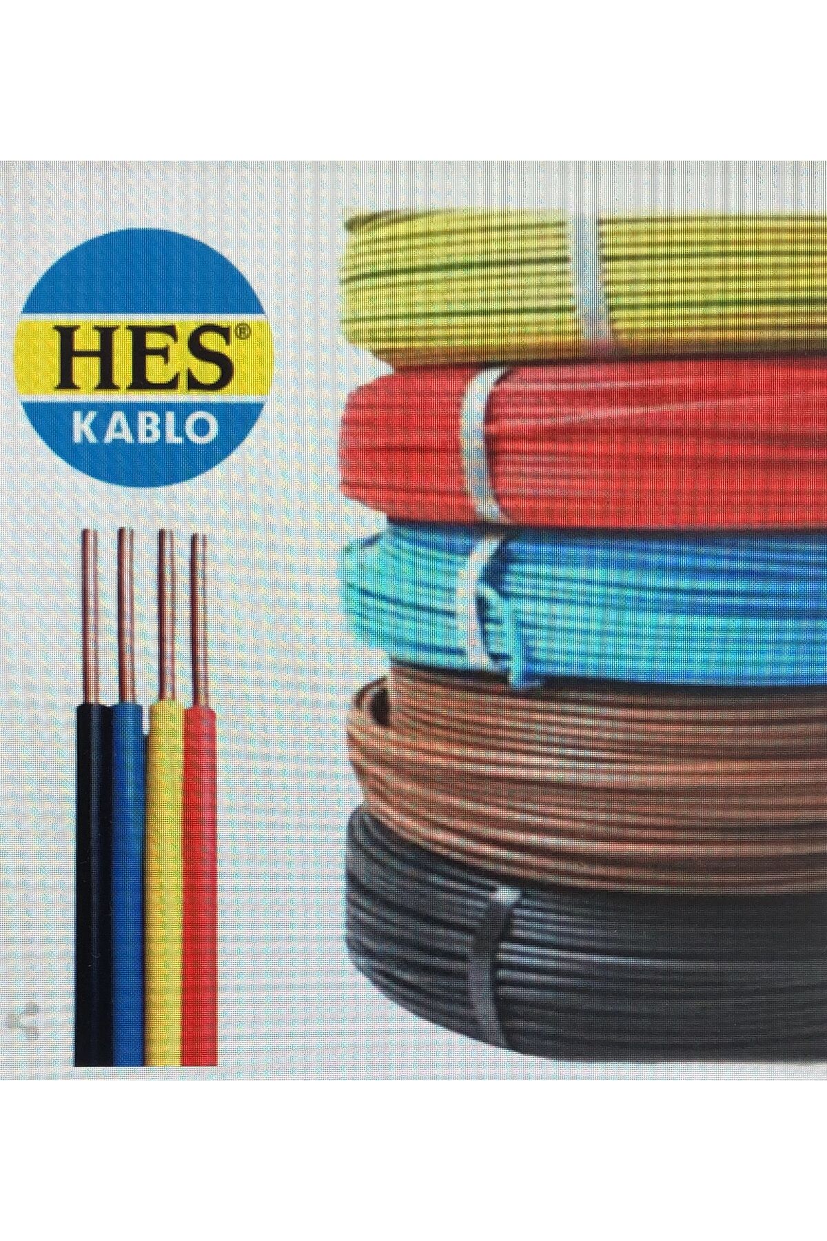 Hes H07Z1-U (NYA HF) Kablo 2,5mm2 Siyah H07Z1-U1 ( 10 Metre