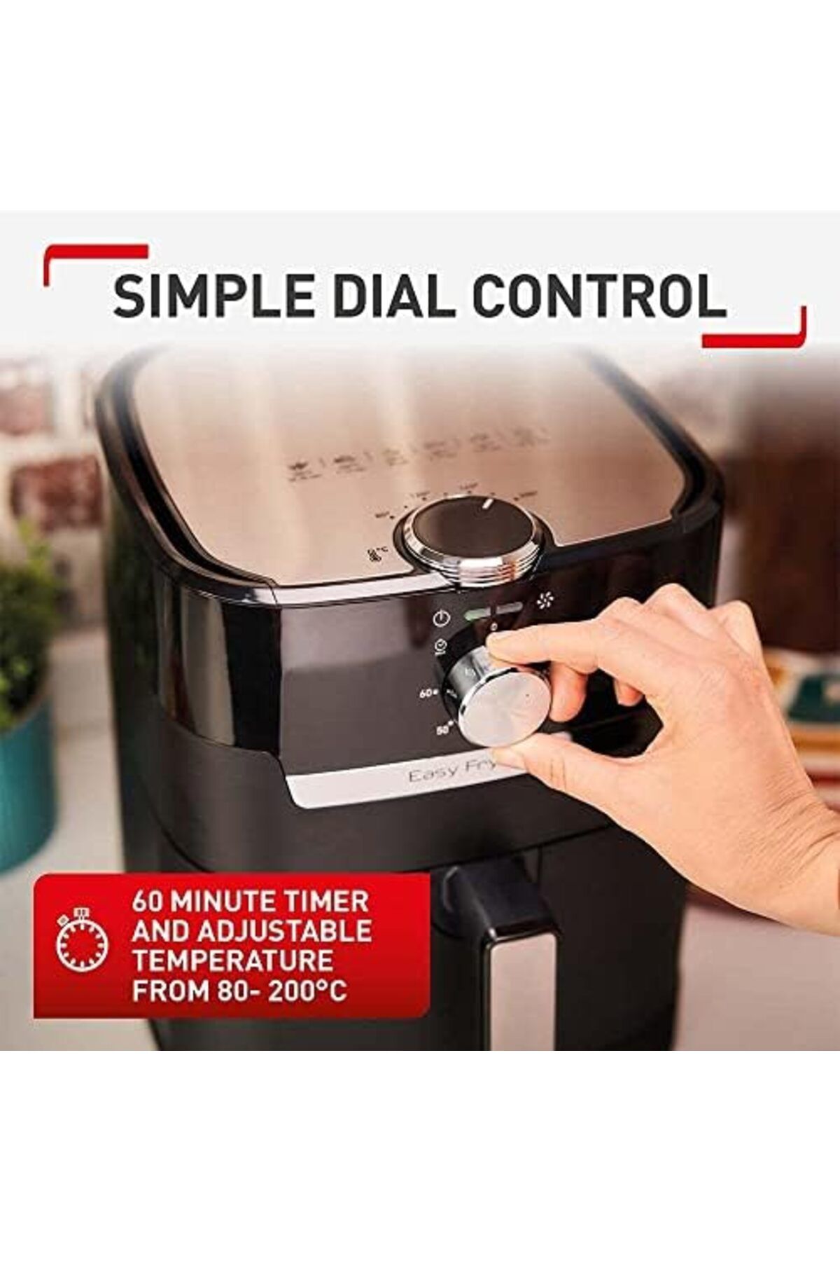TEFAL-Air Fryer | Easy Fry & Grill 2-in-1 | 4.2 L Capacity | 1550 W | Healthy Cooking | Adjustable T 9