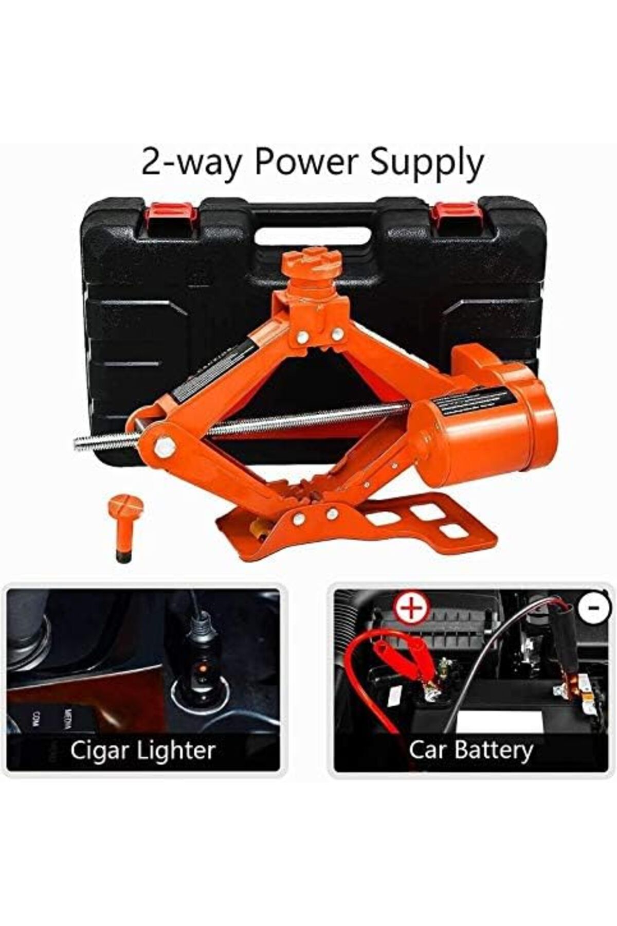 Generic-Electric Car Floor Jack 3 Ton - 12V Automatic Scissor Lift Jack for Quick Tire Change & Replacement 7