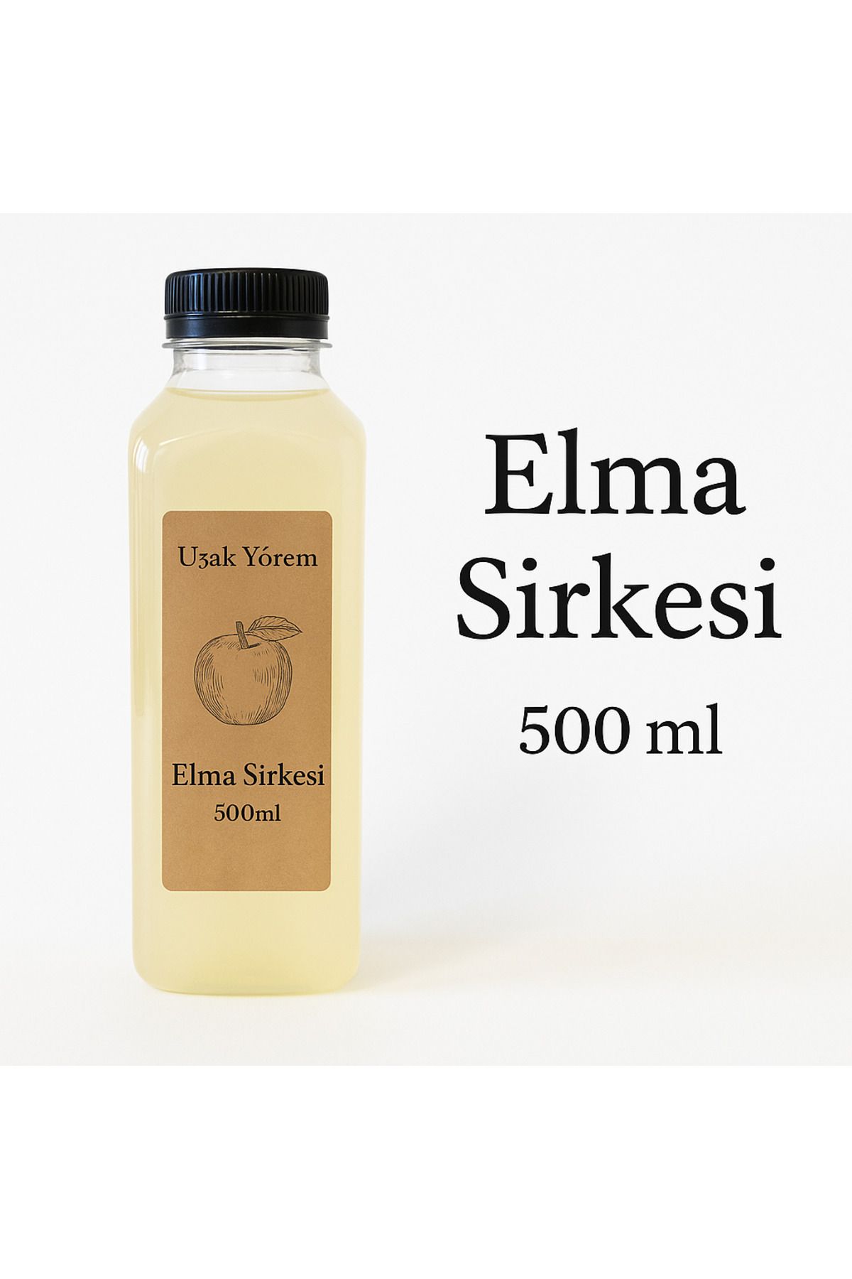 Elma Sirkesi 500ml Ev Yapımı Uşak Yörem
