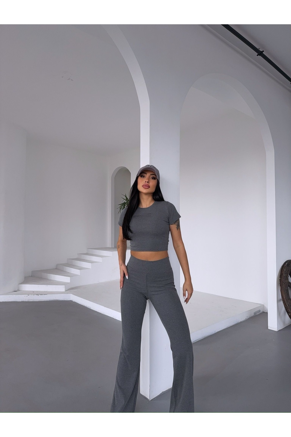 Ekim Store-High Waist Blouse Pants Double Set 2