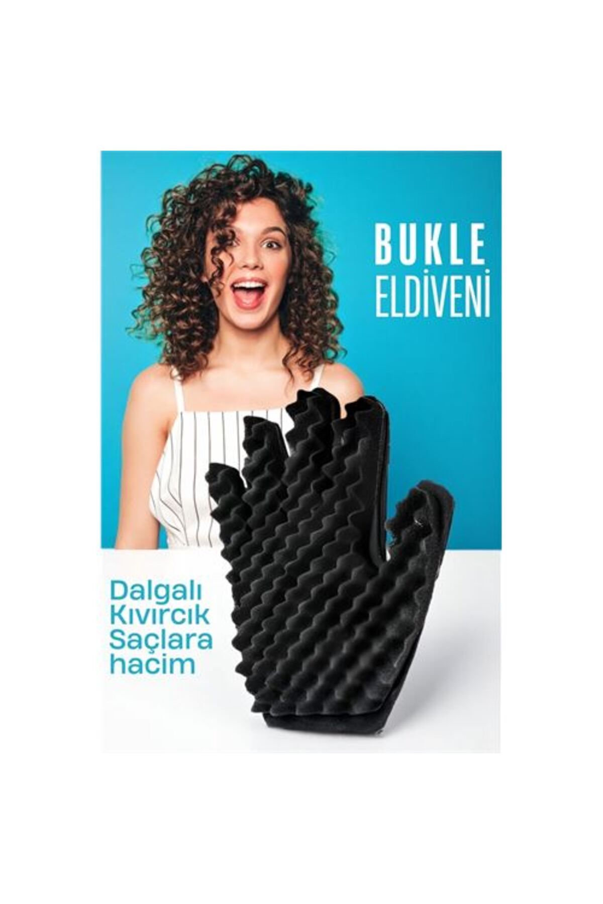 KfksStore Modacar Bukle Eldiveni Dalgalı Kıvırcık Saçlara Bakım Eldiveni