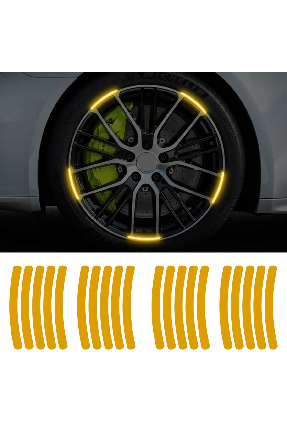 Avex Set De 20 Piese Elemente Reflectorizante "wheel Arch" Pentru Masini, Biciclete, Motociclete, Atv-uri, Scutere - One Size
