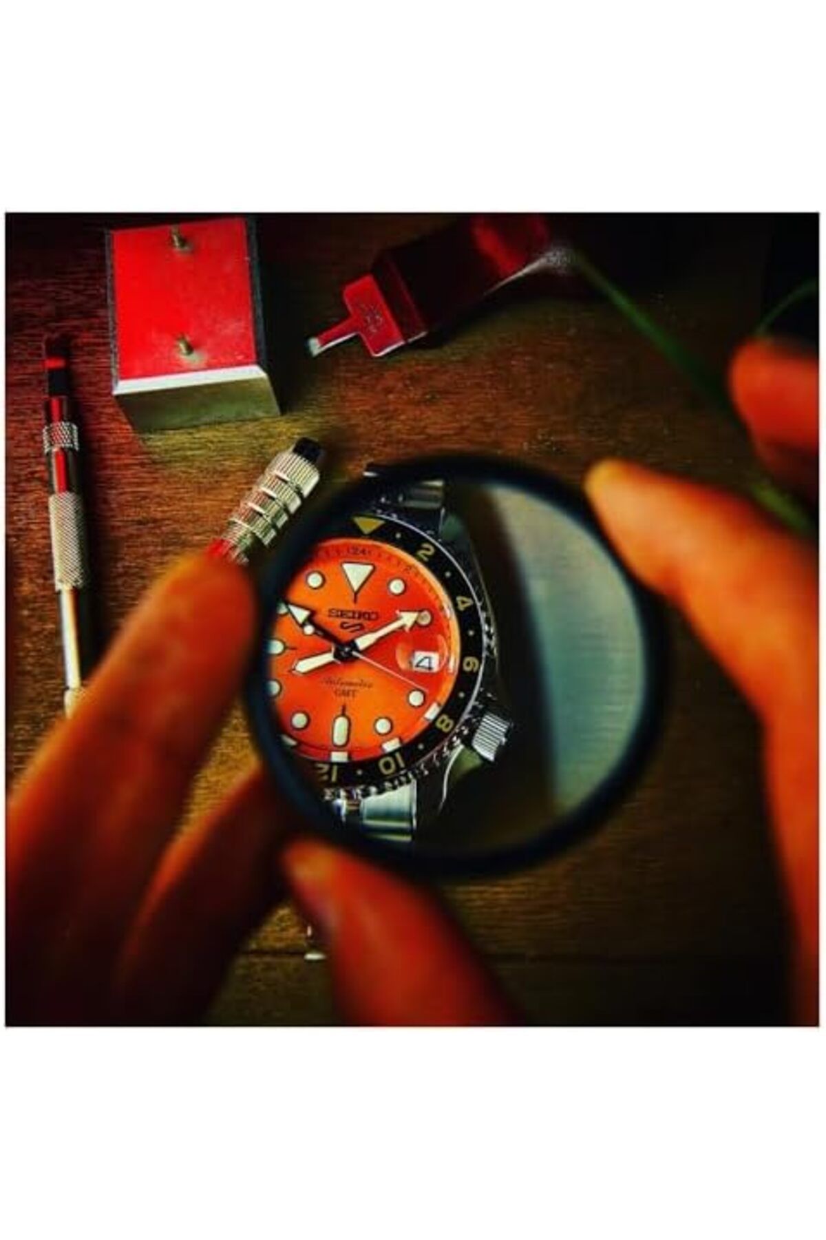 Seiko-5 Sport Orange Automatic Watch SSK005K1 Series GMT SKX Mikan Orange 5