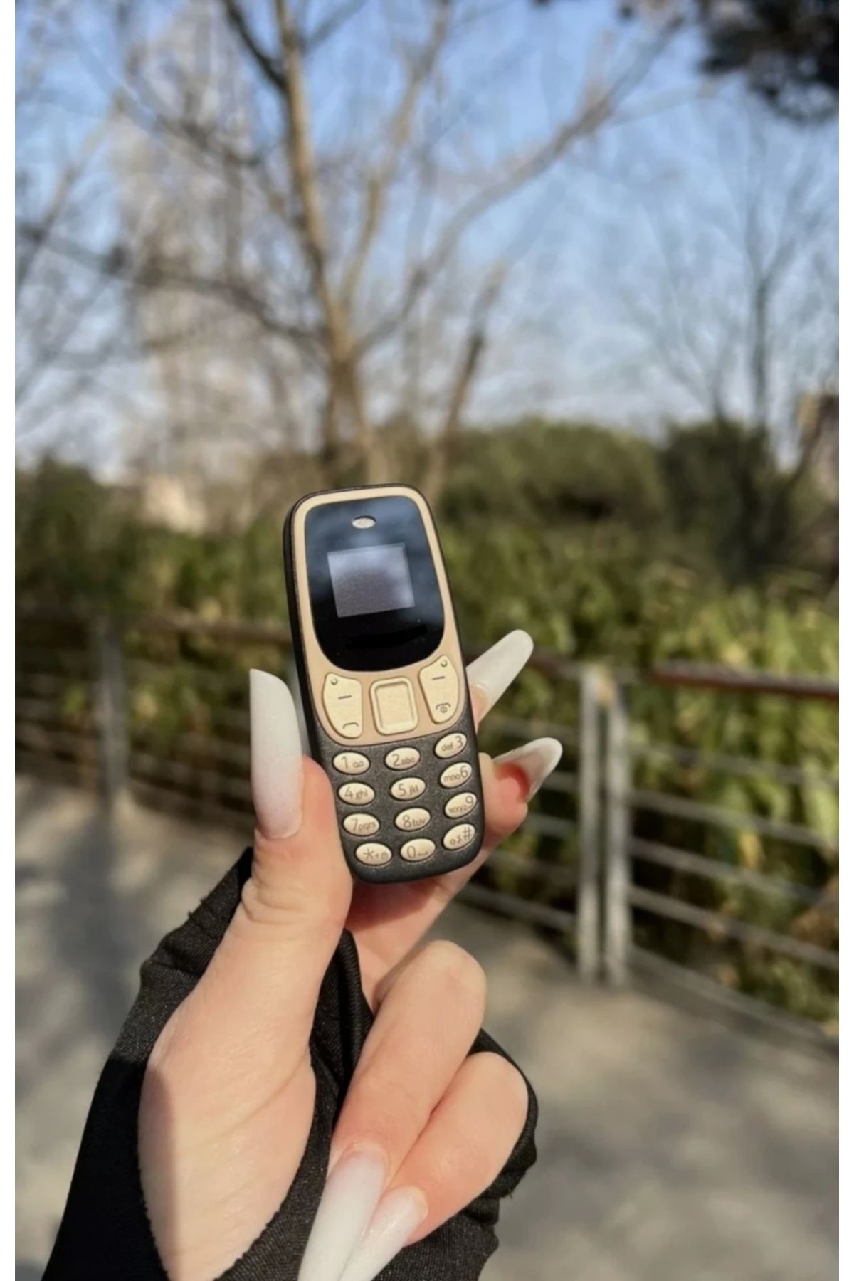 shop Mini Tuşlu Parmak Telefonu (Çift Sim Kartlı, Ses Değiştirme Özellikli)
