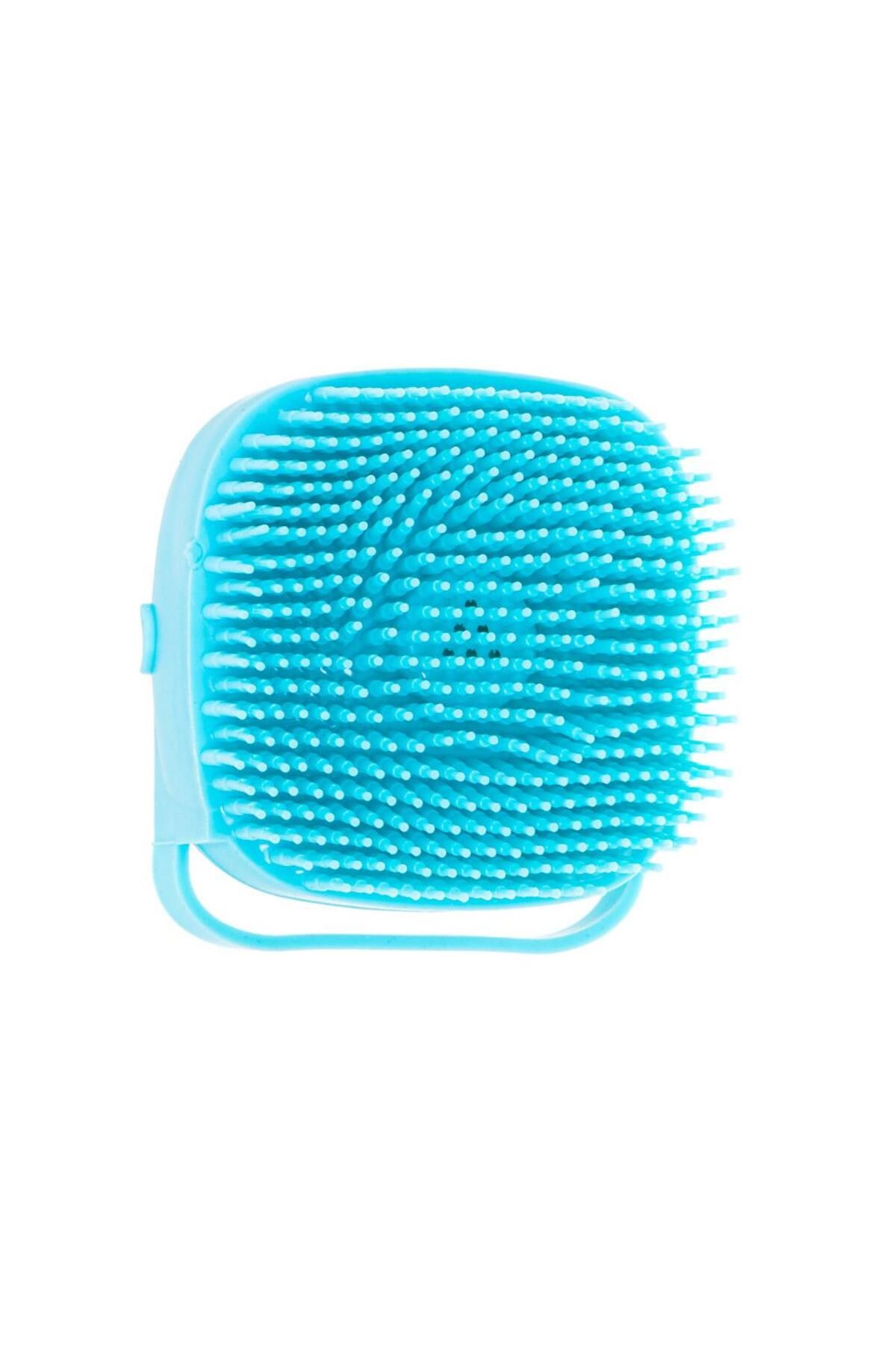 Avex-Perie din silicon cu dozator de sampon pentru spalat caini sau pisici, 7,5 x 7,5 cm, culoare albastra 5