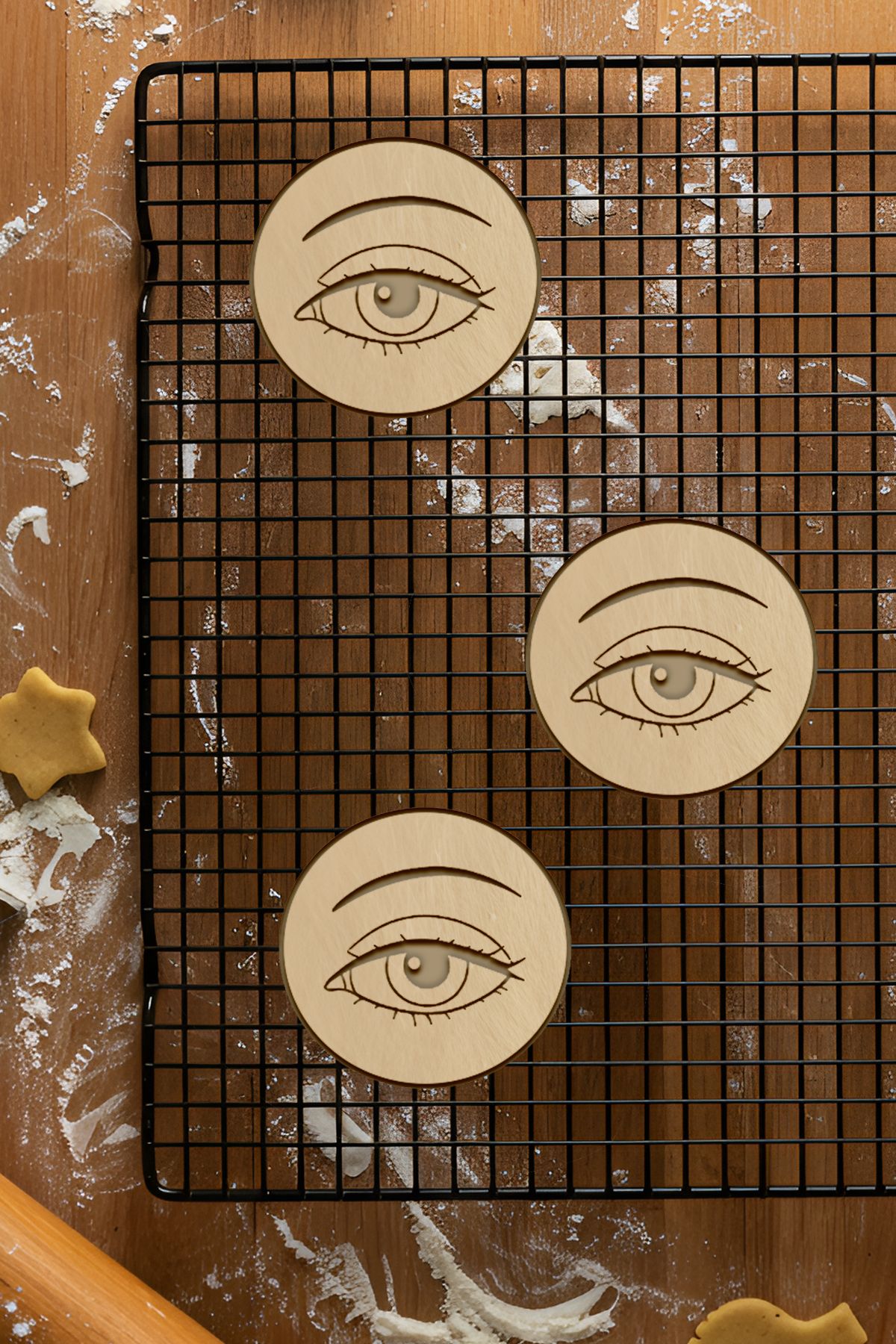 oalpo-Don'T Let the Eye Stay Behind Cookie Mold, Dough Shaper, Biscuit Mold, Easy Cutting Tip 2
