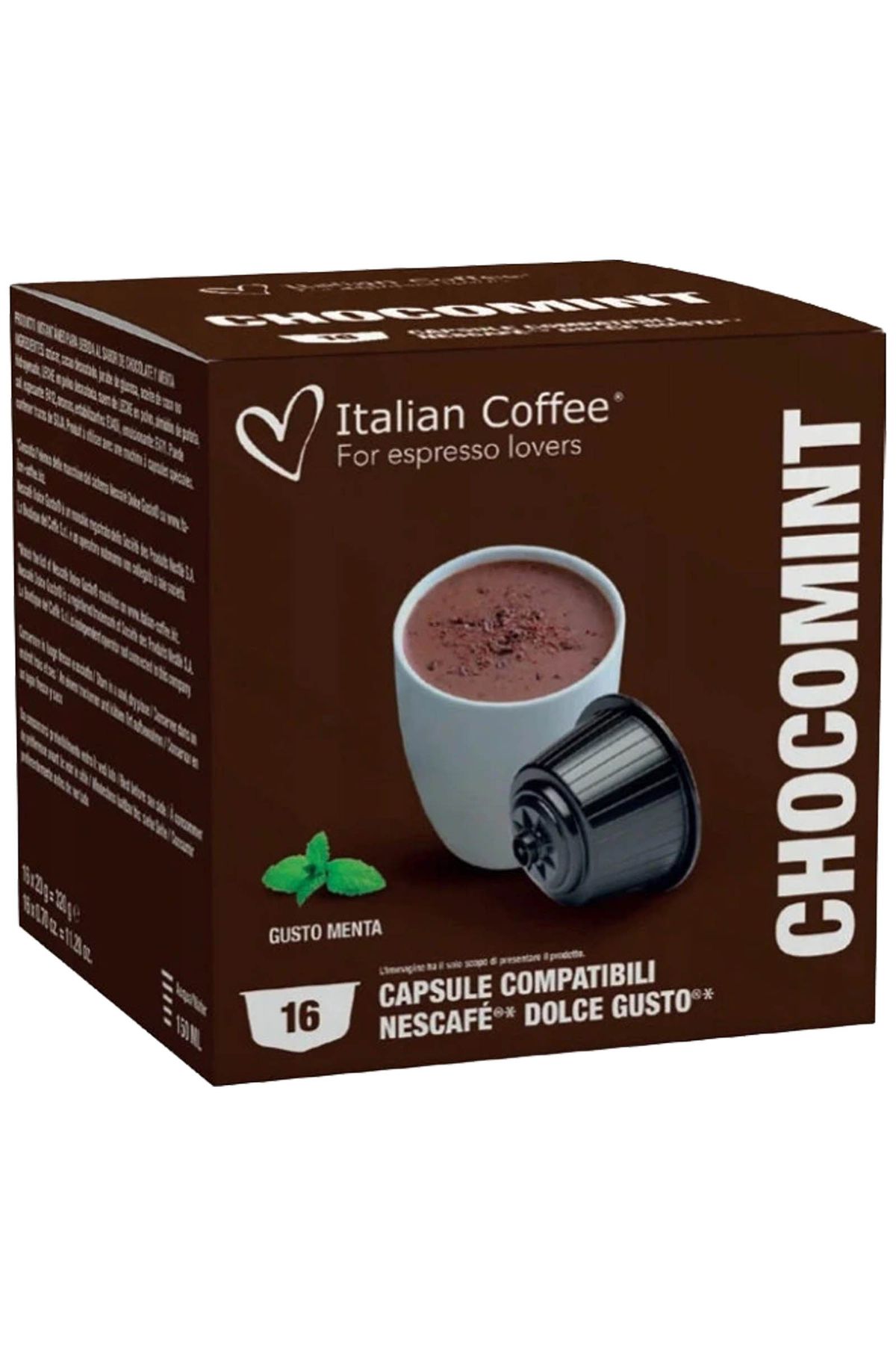 Italian Coffee Cioccomenta, 16 Capsule Compatibile Nescafe Dolce Gusto, - One Size