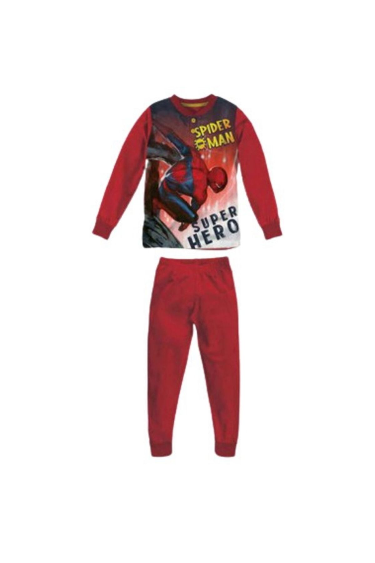 SPIDERMAN-Pijamale lungi Spiderman,model MV40M4602,Rosu, 122 cm, 7 ani 1