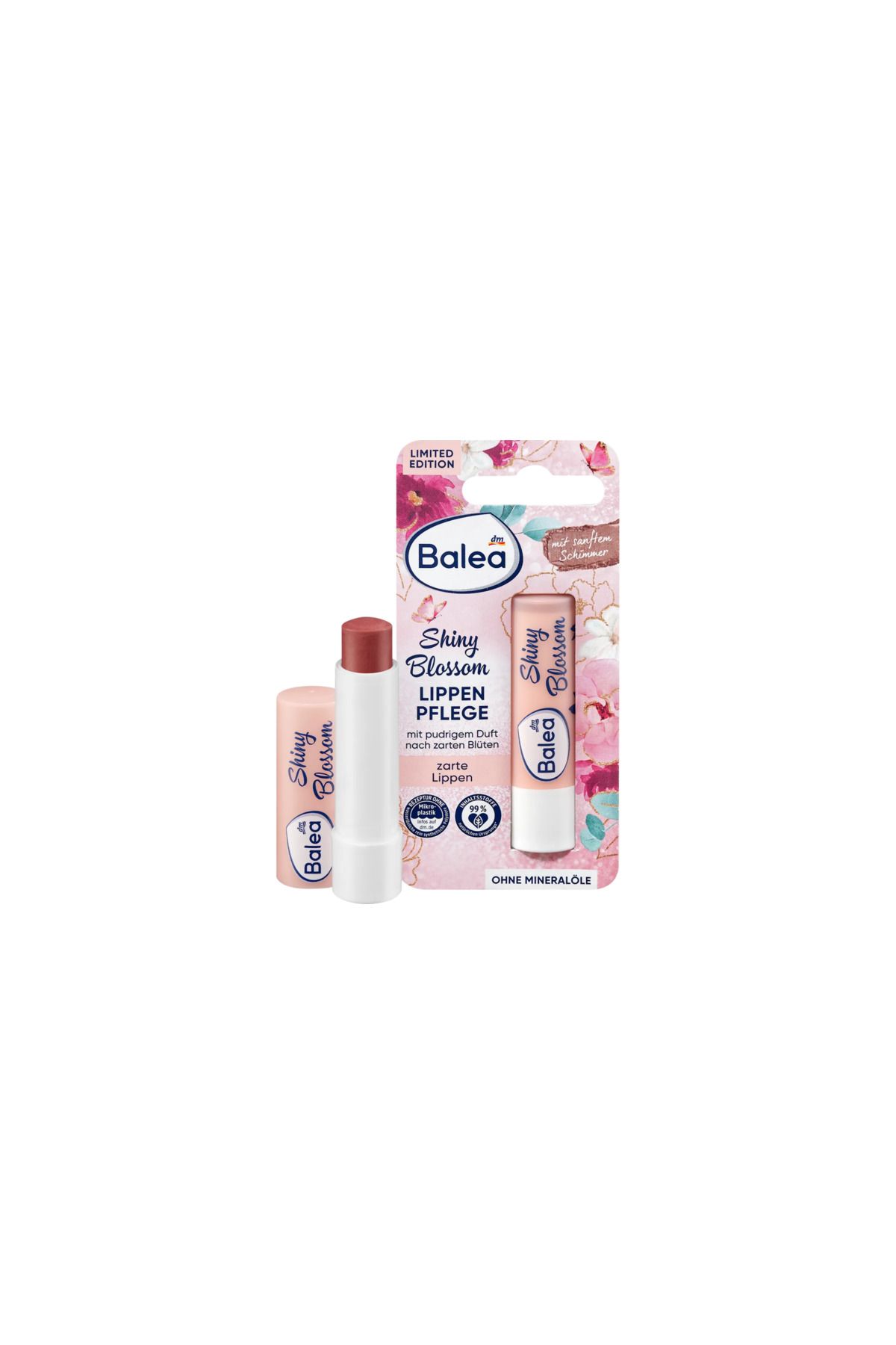 BALEA Lippenpflege Shiny Blossom, 4,8 g Dudak Nemlendiricisi Lip Balm