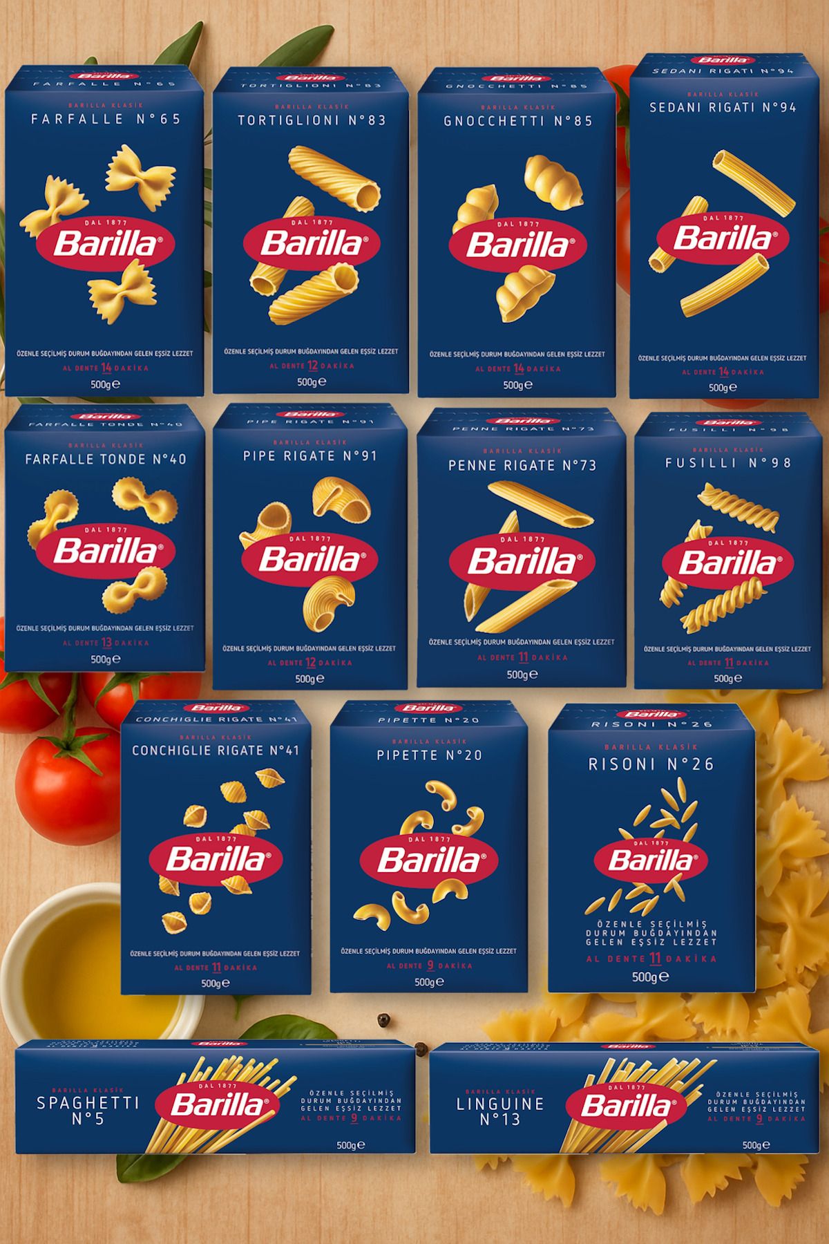 Barilla Ekonomik Makarna Paketi 500 gr x 13 Adet