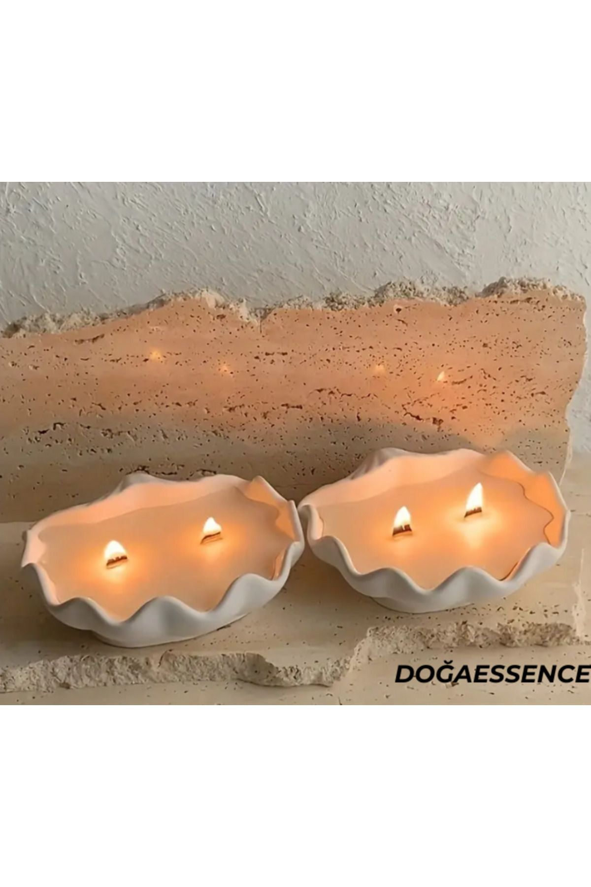SerenityHaven Design Studio Büyük Deniz Kabuğu Dekoratif Tabak