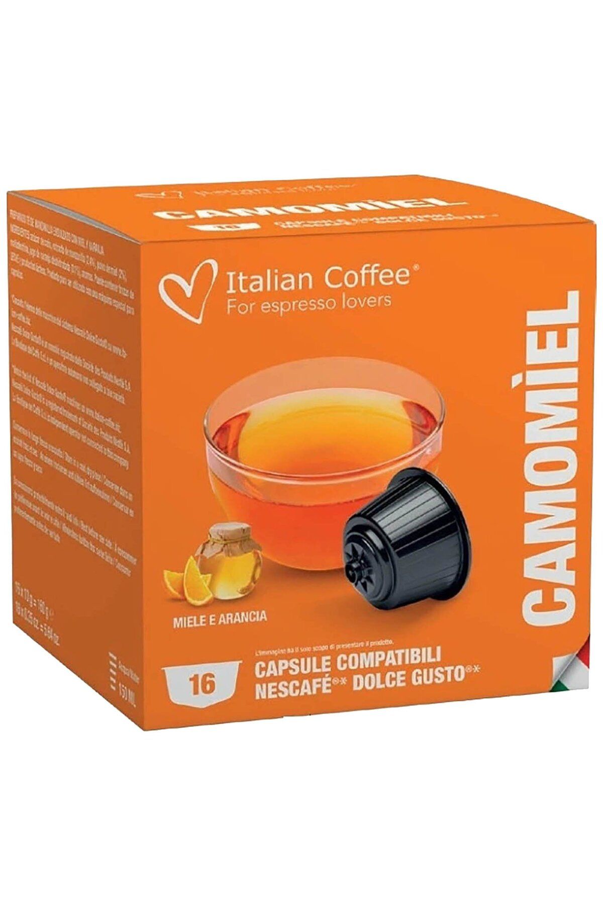 Italian Coffee Ceai De Mușețel Cu Miere, 16 Capsule Compatibile Cu Nescafe Dolce Gusto, - One Size