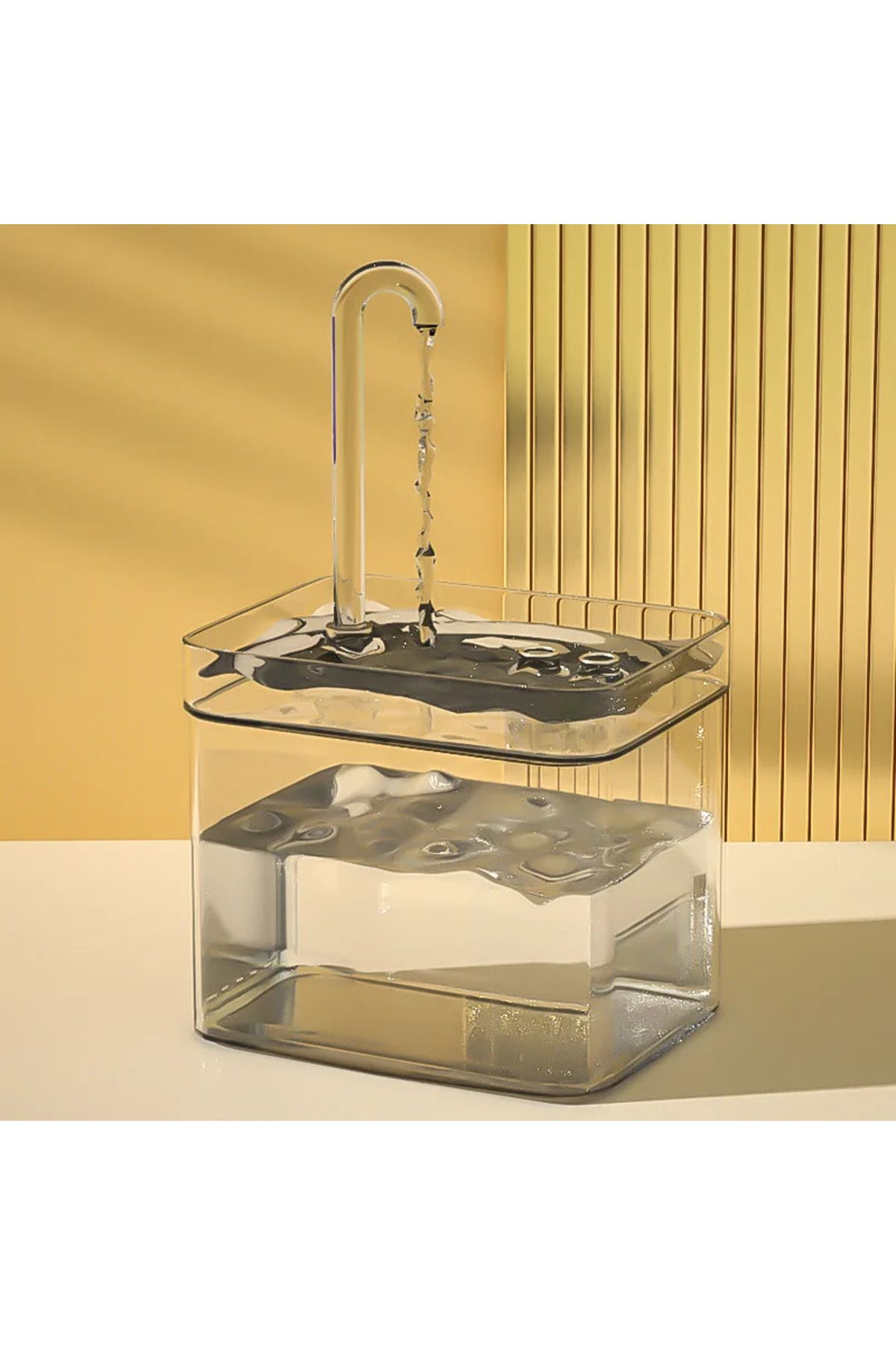 Choice-Transparent Cat Water Fountain Auto Filter Transparent Cat Drinker Usb Electric Mute Recirculate Fil 1