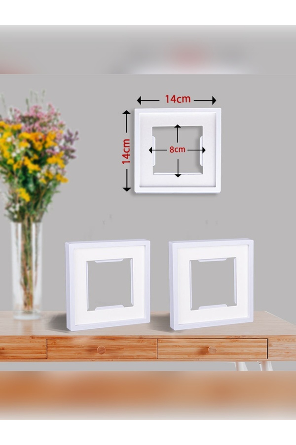 Genel Markalar Fotoğraf Çerçevesi 3 Lü Kendinden Yapışkanlı Fotoğraf Sök Tak LıPaket PVC Li fotoğrafı 5 (önizleme)