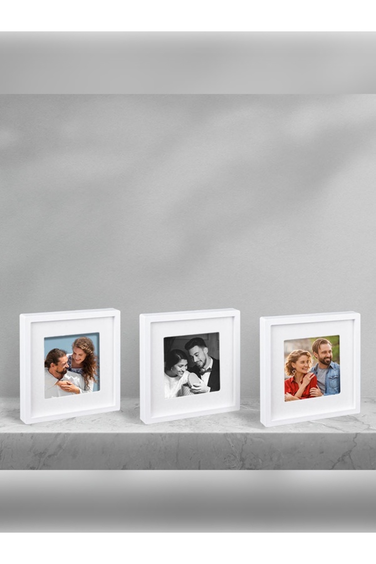 Genel Markalar Fotoğraf Çerçevesi 3 Lü Kendinden Yapışkanlı Fotoğraf Sök Tak LıPaket PVC Li fotoğrafı 3 (önizleme)