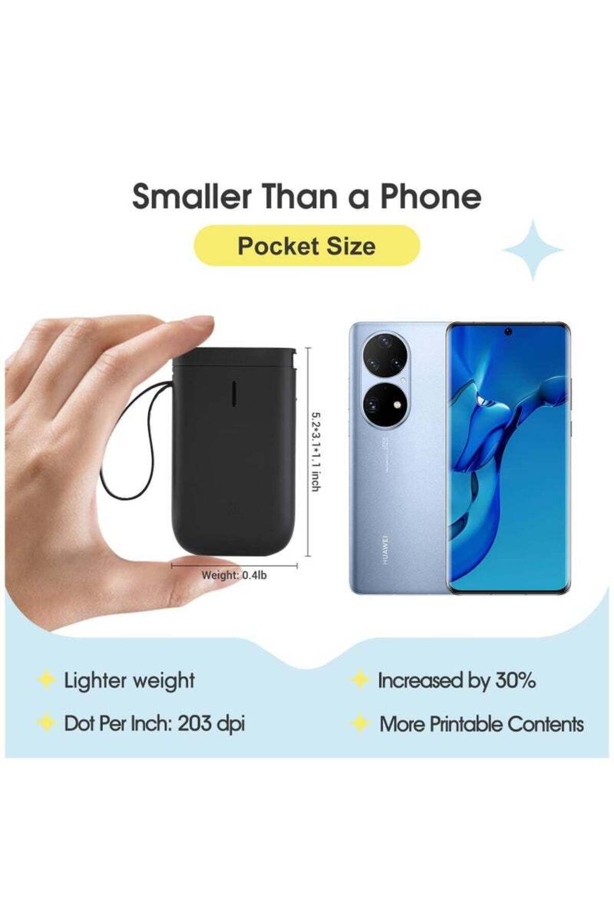 COOYA-Label Maker,D11 Label Printer,Portable Wireless Connection Multiple Template,Available for Phone 4
