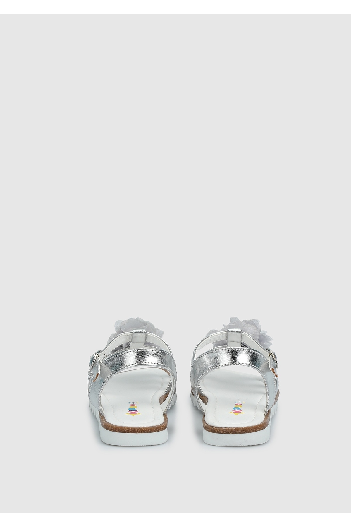 Kiddo-Silver Girl's Flat Sandals 4