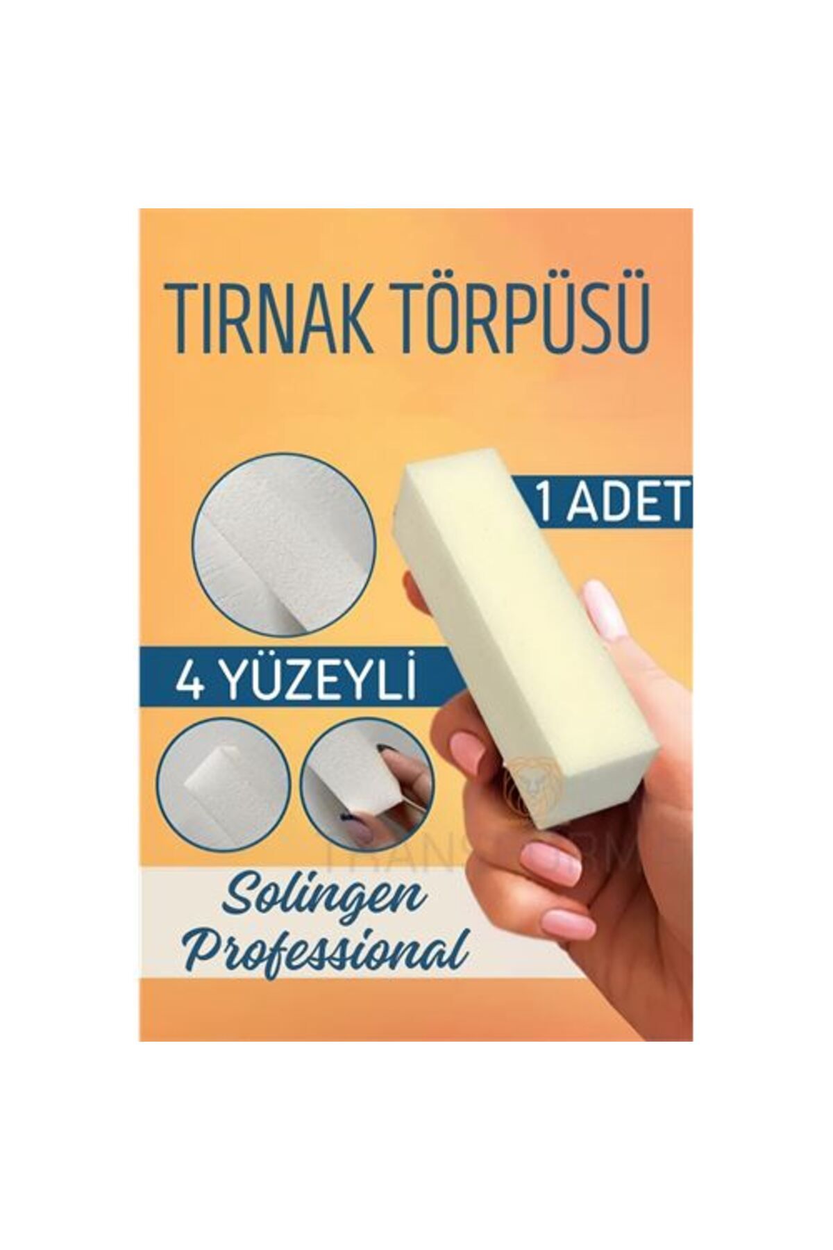 BY NEVSER Tırnak Törpü 4 Yüzey Blok Sünger Solingen Professional