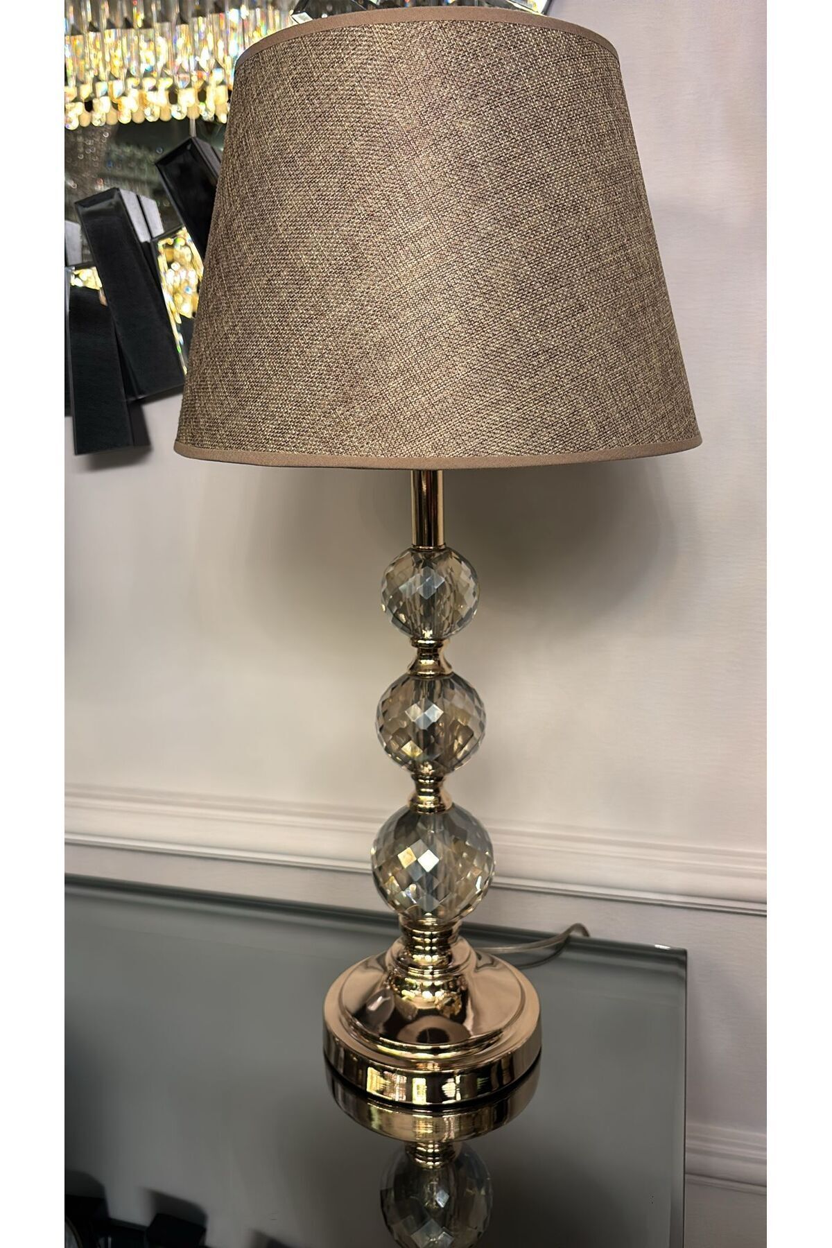 teknotrust Gold Kristal Abajur