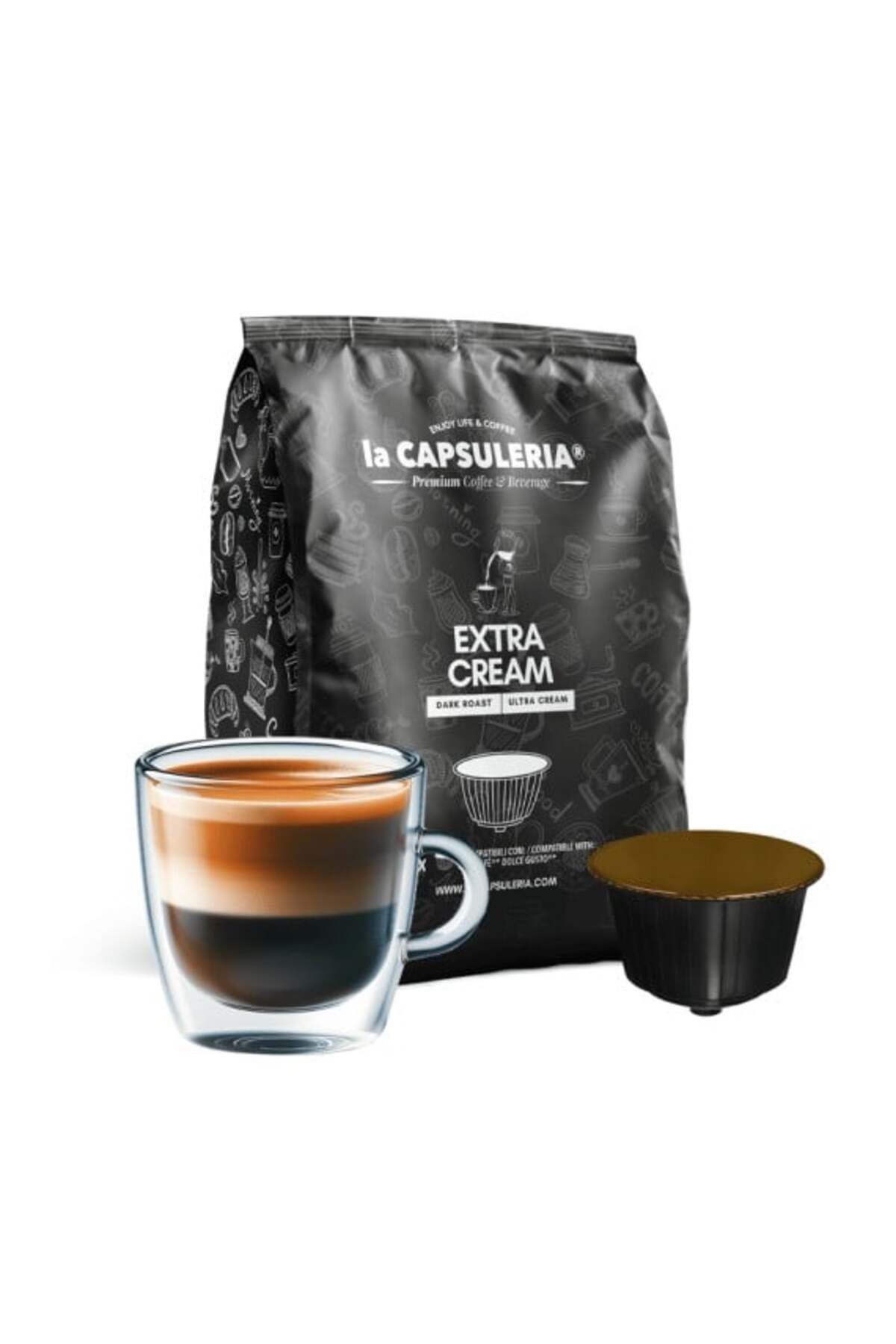 La Capsuleria Cafea Cu Cremă Suplimentară, 16 Capsule Compatibile Dolce Gusto, - One Size