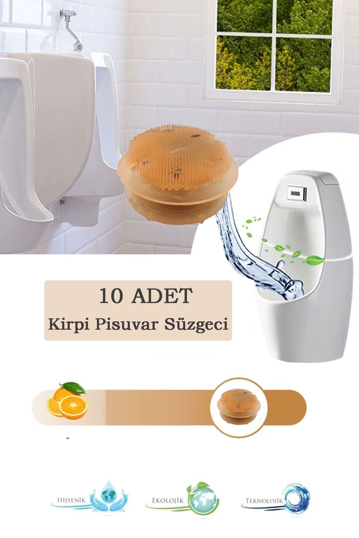 Maproworld 10 Adet Mango Kokulu Kirpi Pisuvar Süzgeci - Koku Giderici Kireç Çözücü Sıçrama Önleyici Tasarım