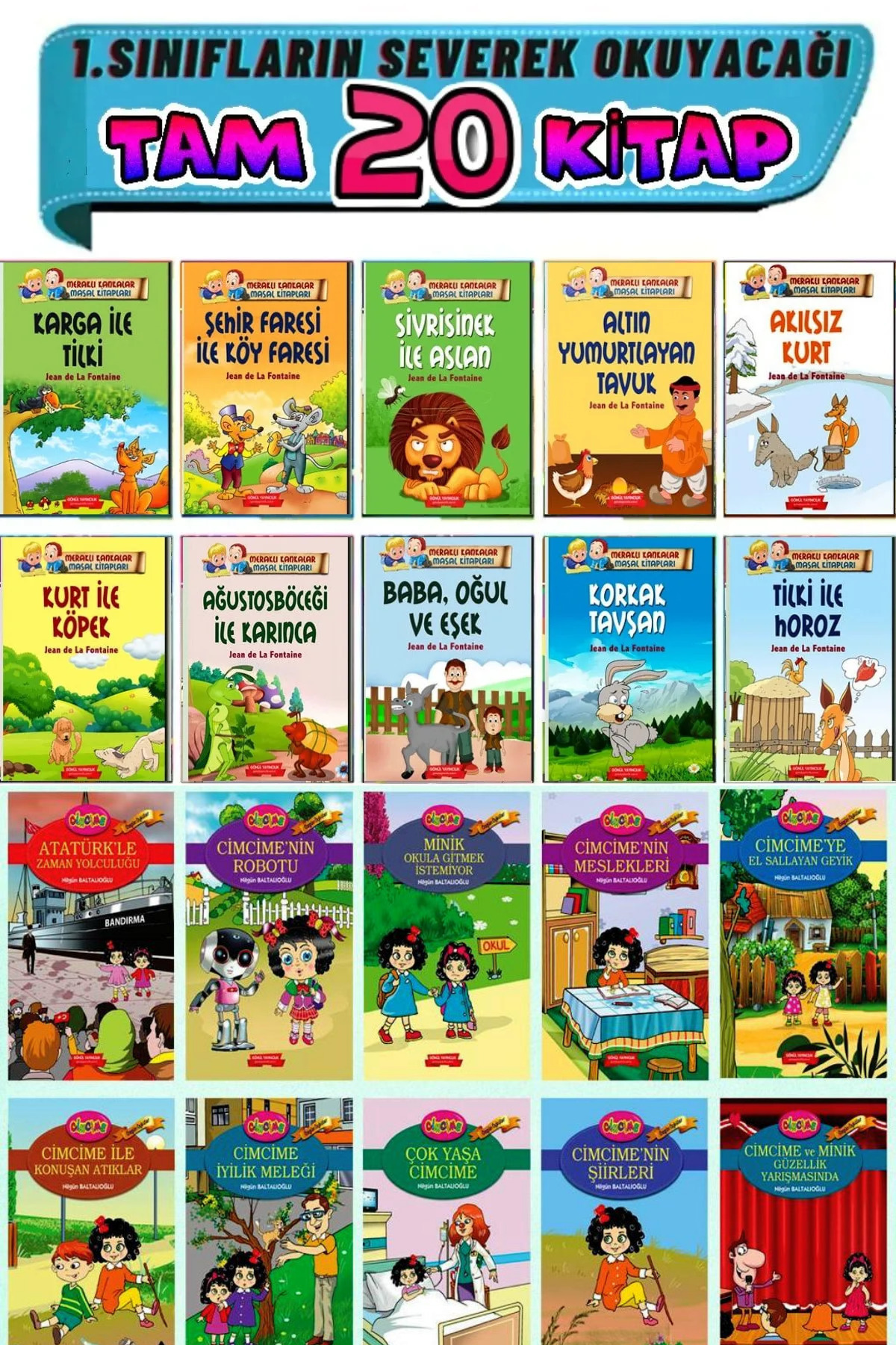 GÖNÜL YAYINCILIK 1.sınıfların Severek Okuyacağı Renkli Eğlenceli Hikaye Kitabı Seti fotoğrafı 2 (önizleme)