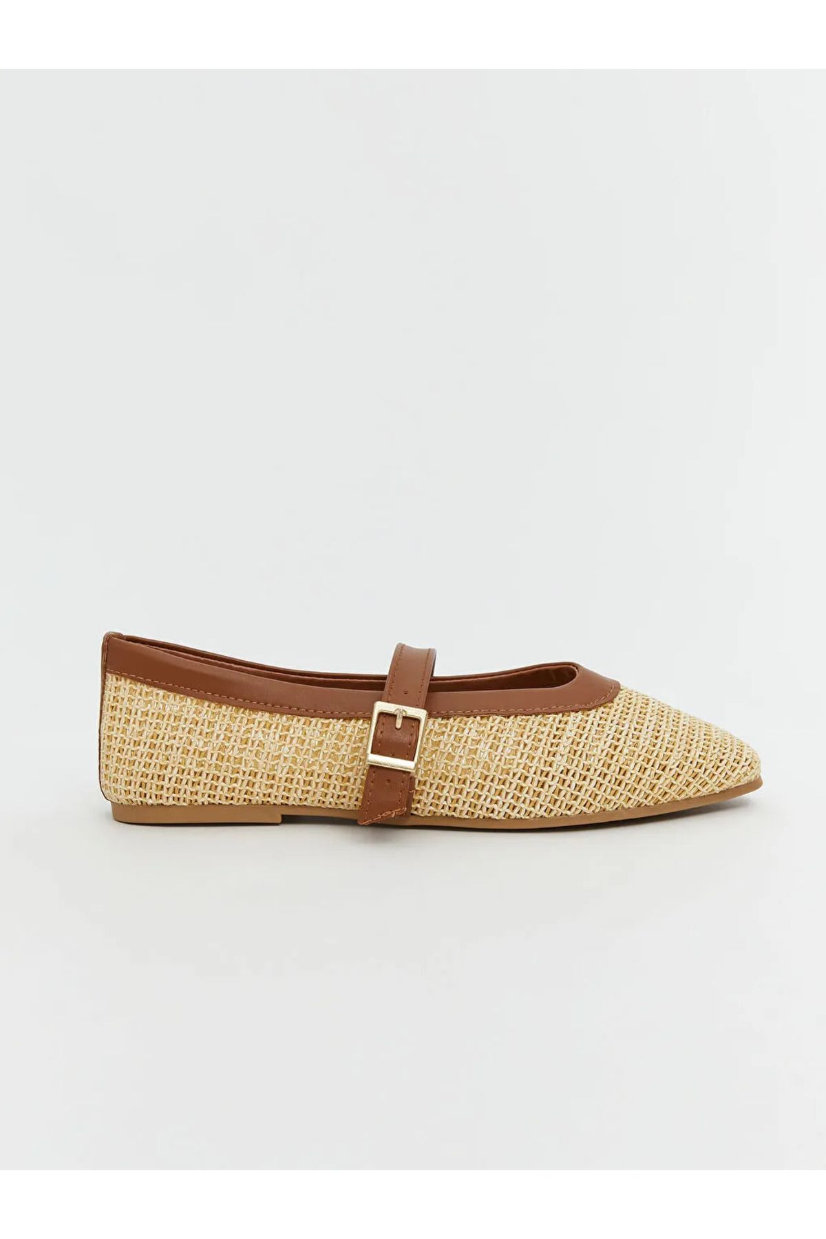 LC Waikiki-Lcw Steps Beige Wicker Women's Ballerinas 2