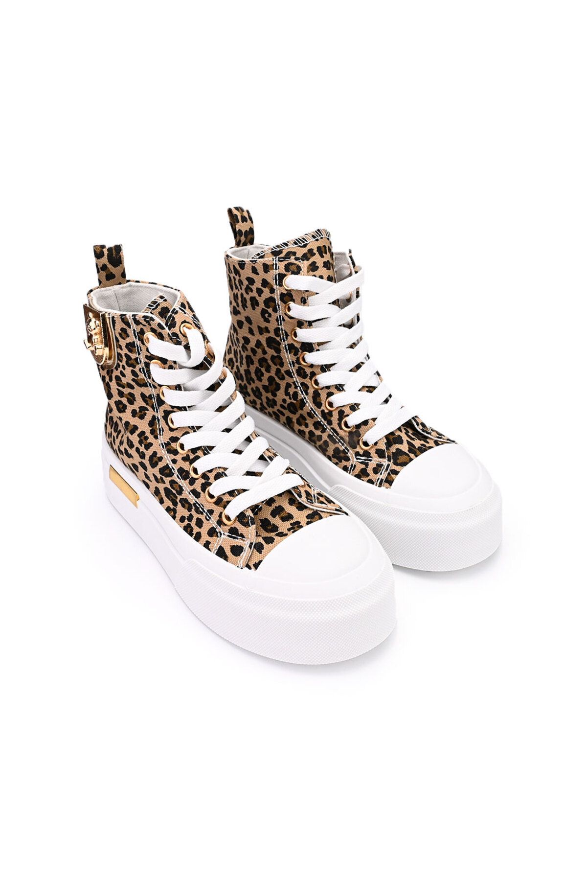 Tmall-Tenisi inalti de dama,cu talpa flatform,TD1282,Leopard 4