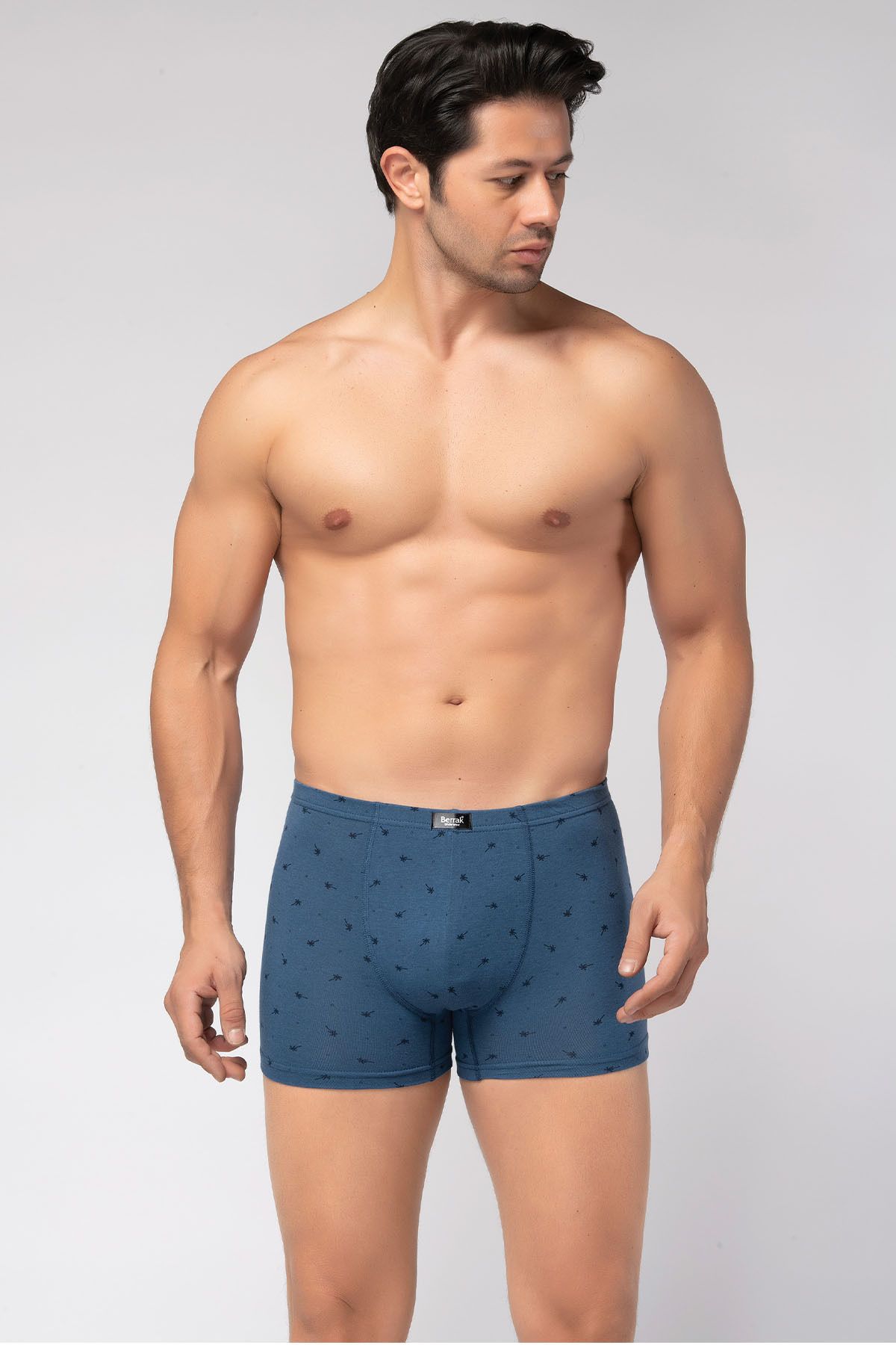 Berrak-Men's Patterned Modal Boxer 3 Pcs 5