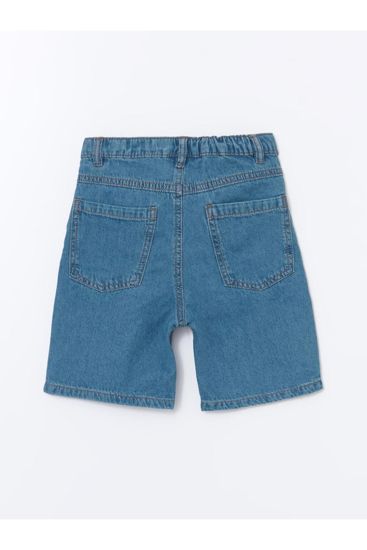 LC Waikiki-Pantaloni scurți din denim pentru băieți cu talie elastică 2