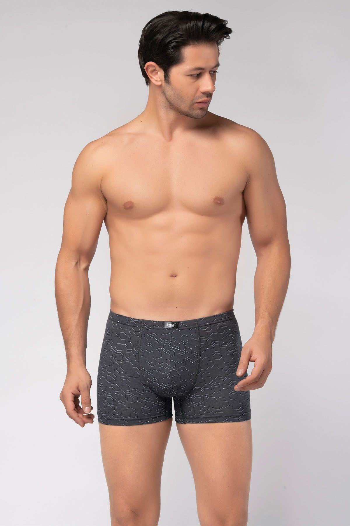 Berrak-Men's Patterned Modal Boxer 3 Pcs 4
