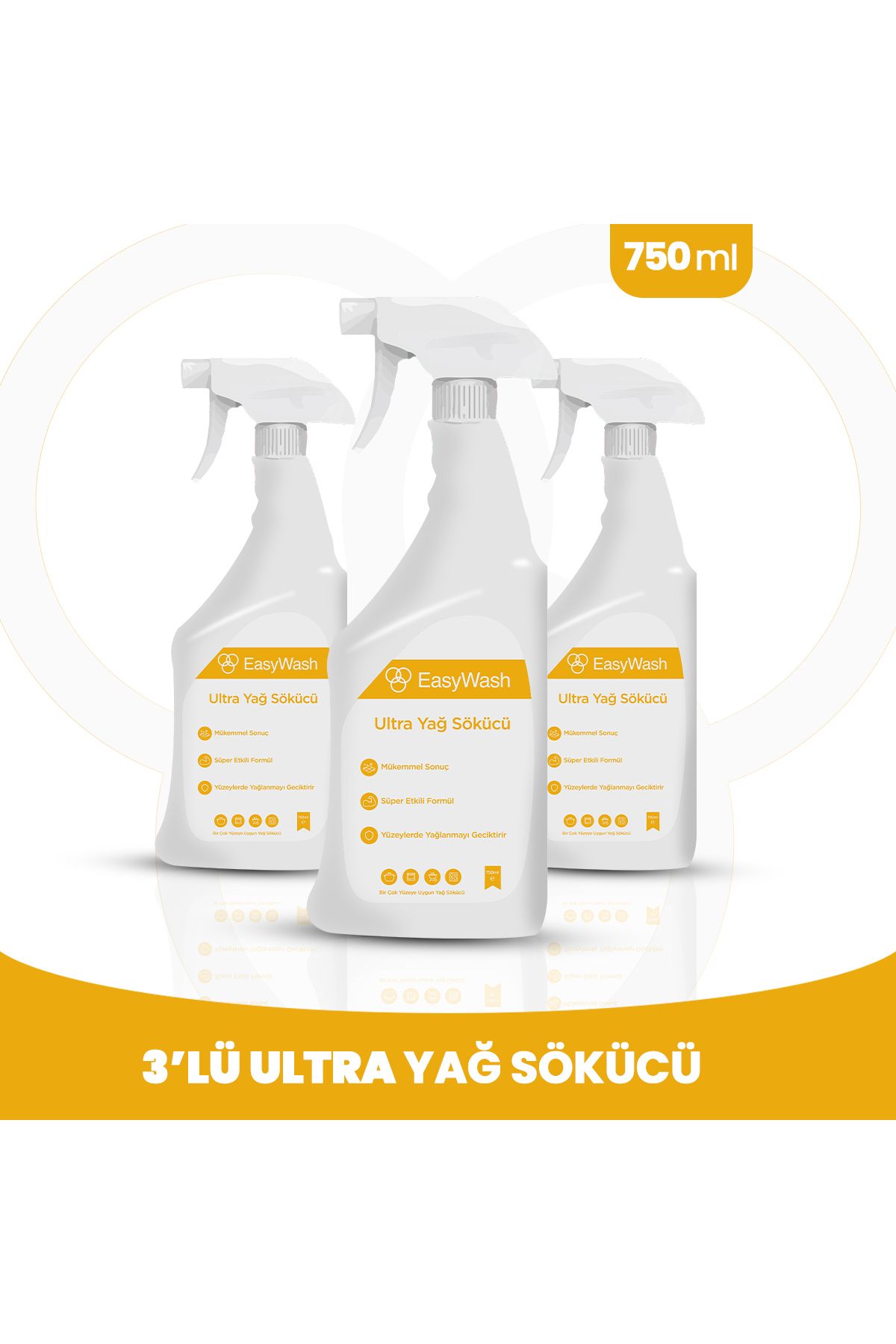 Temiz EASYWASH 3'LÜ ULTRA YAĞ SÖKÜCÜ SET