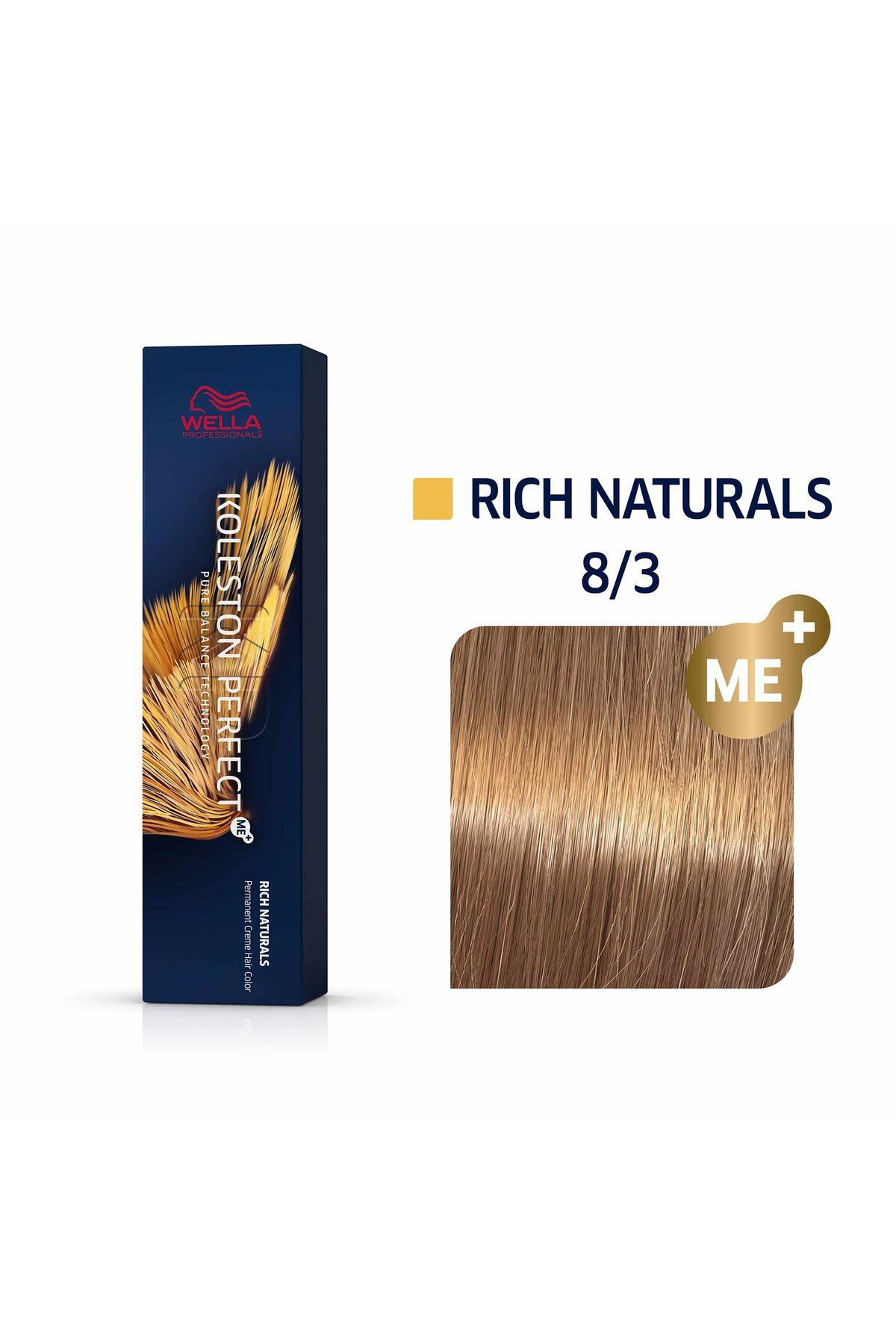 Wella Professionals Vopsea Permanenta Wella Professionals Koleston Perfect Me+ 8/3 - Blond Deschis Auriu , 60ml Unisex - One Size