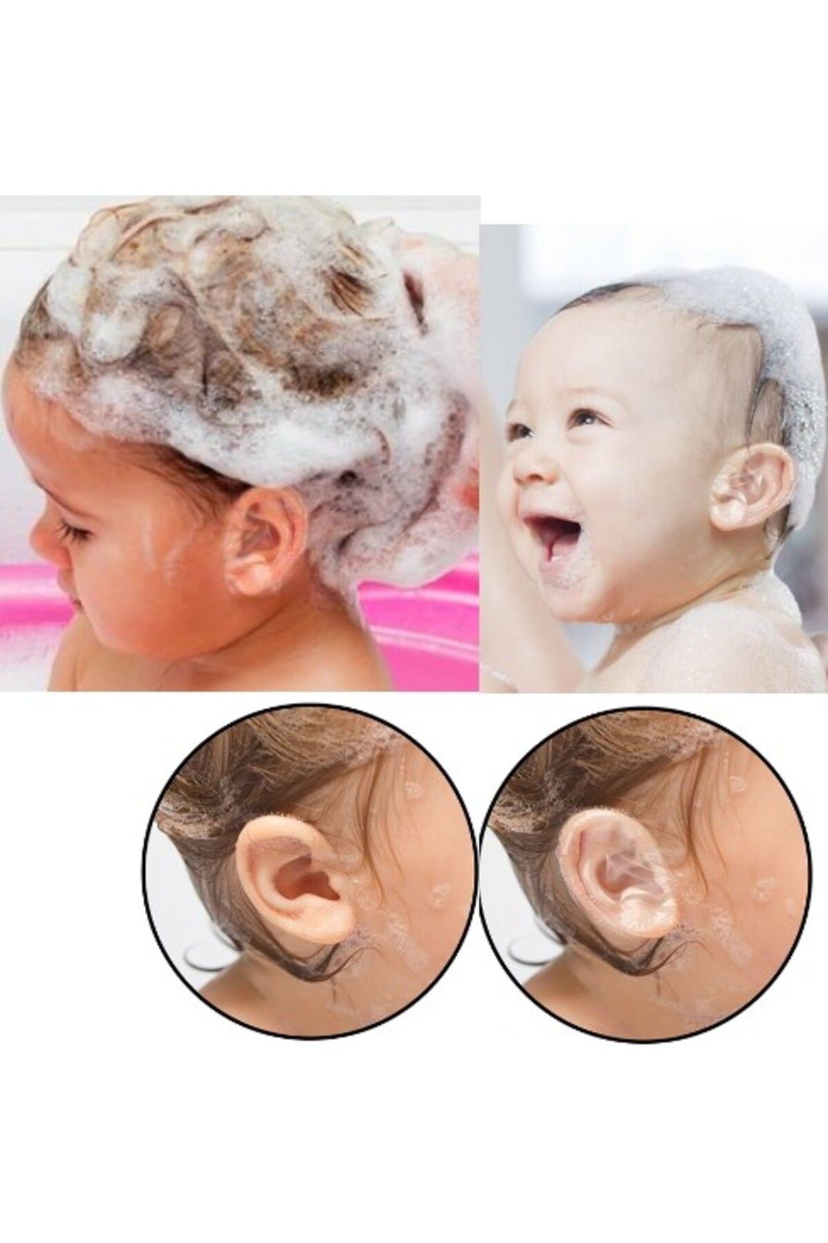 KfksStore Bebek Banyo Kulak Koruyucu Bant 10 Adet