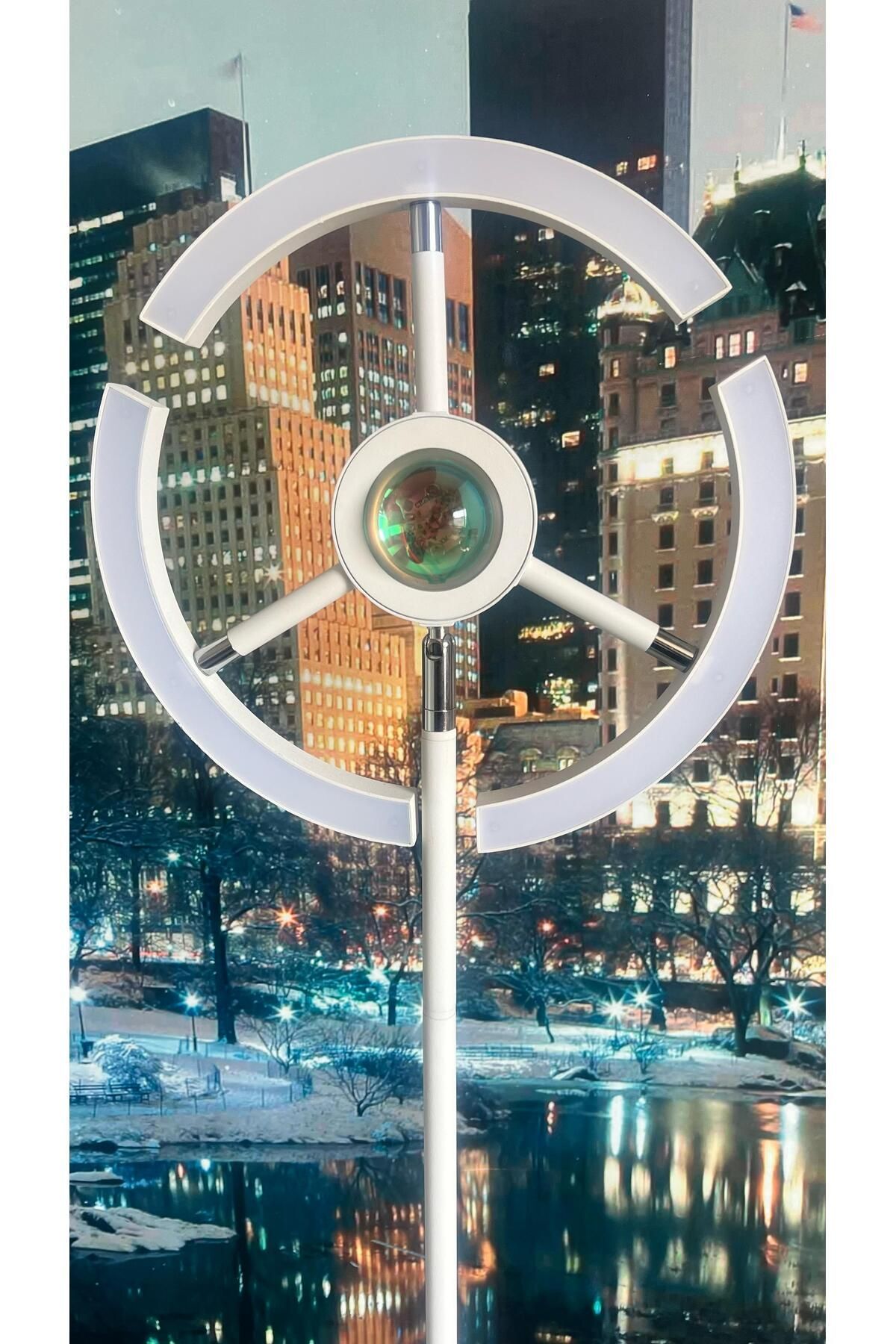 teknotrust RGB Modern Led Lambader Dim Edilebilir Oturma odası Çalışma odası BEYAZ RENK